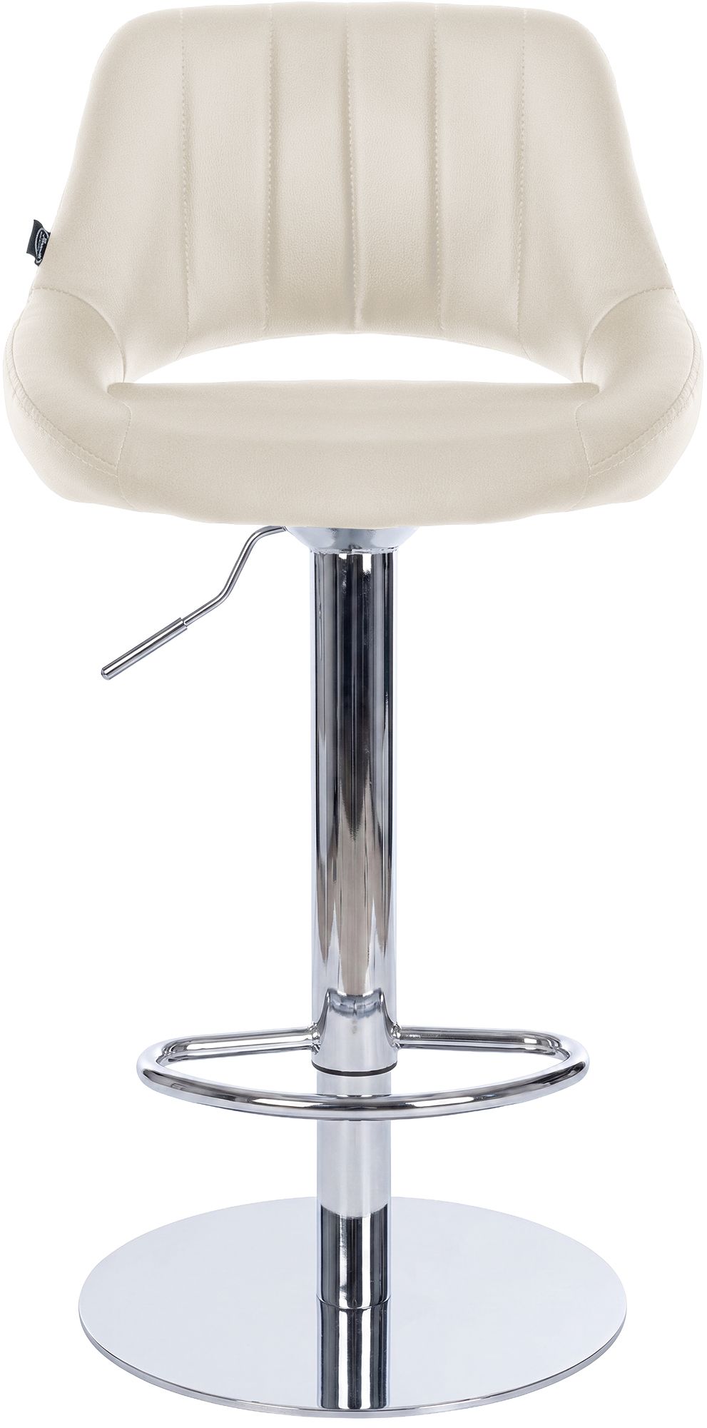 Set de 2 taburetes de bar Milet cromados con base extra pesada