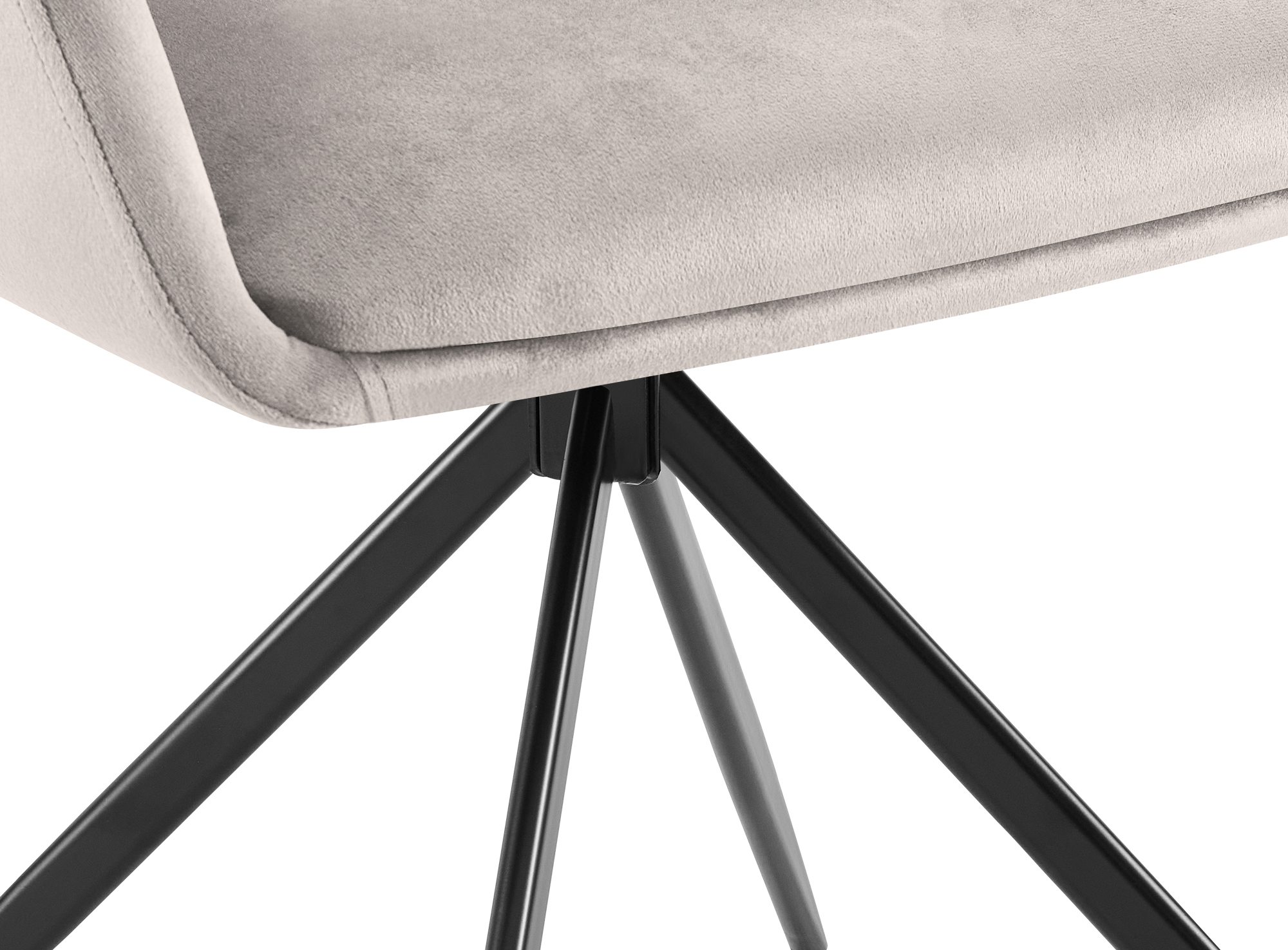Silla de comedor Olema en terciopelo