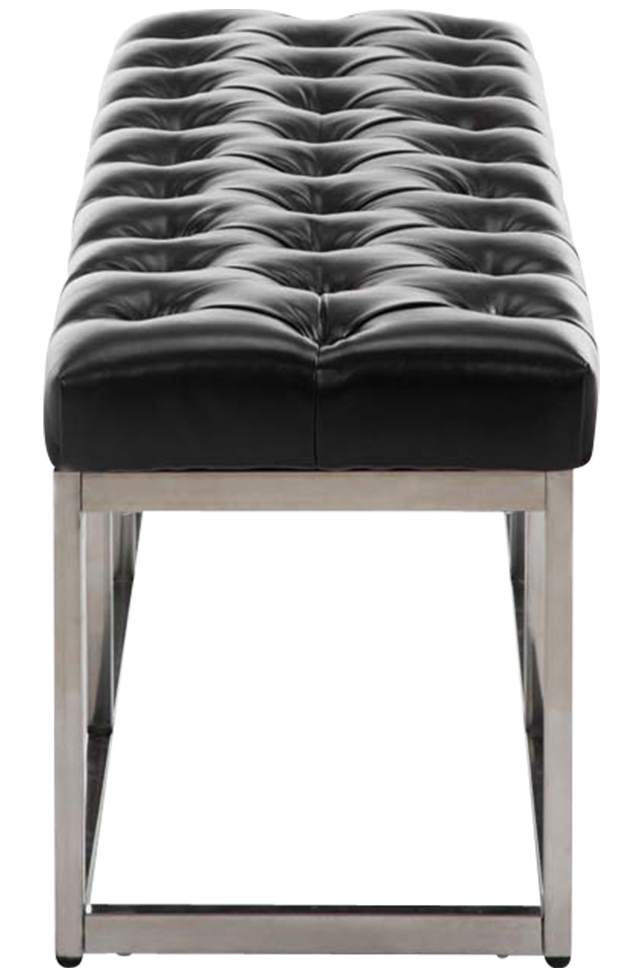 Taburete Pie de Cama Amun Con Base en Acero Inox.