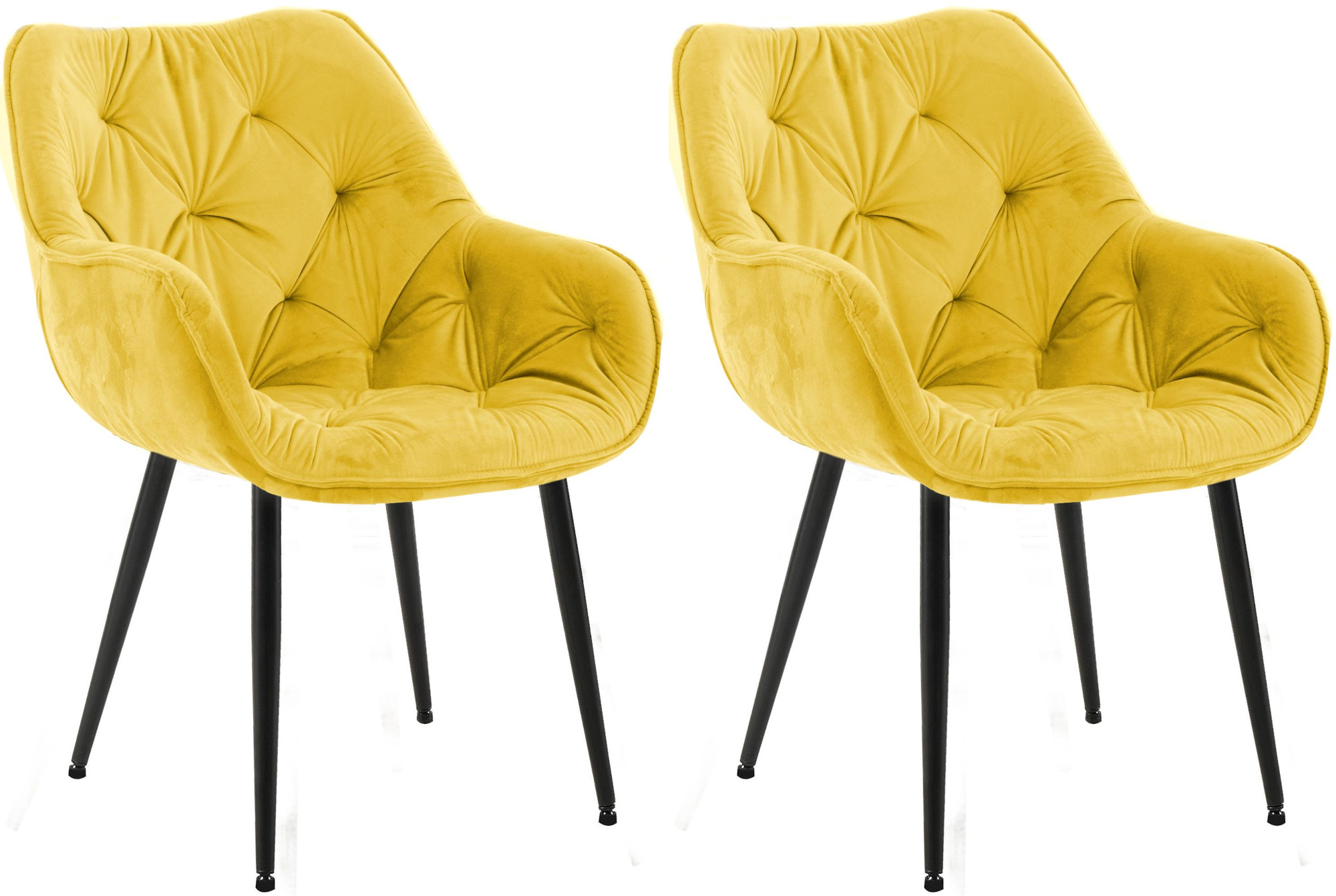 Set de 2 Sillas de comedor Tanna en terciopelo