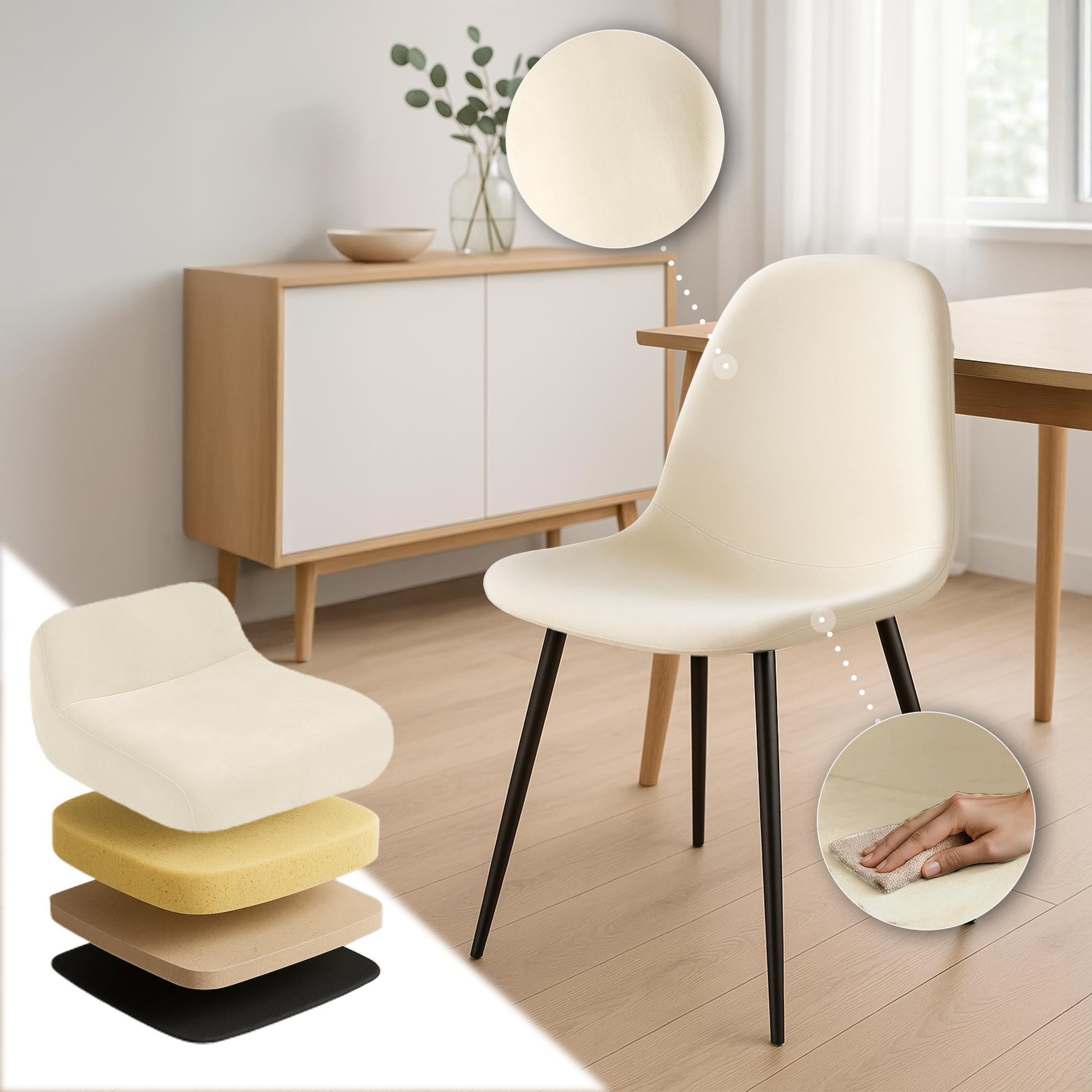 Conjunto de 4 sillas de comedor Napier