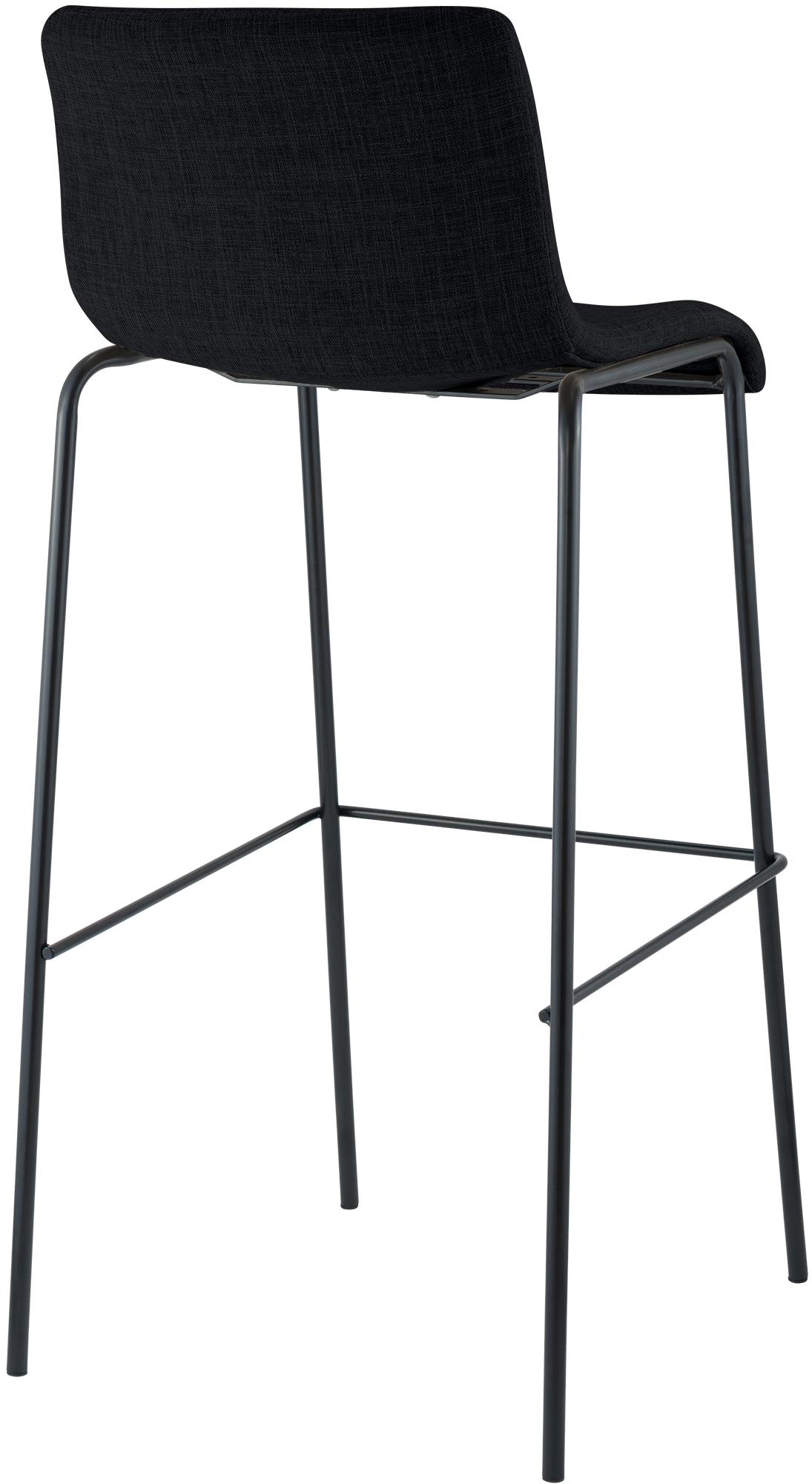 Juego de 2 taburetes de bar Hover, tela, base de cuatro patas
