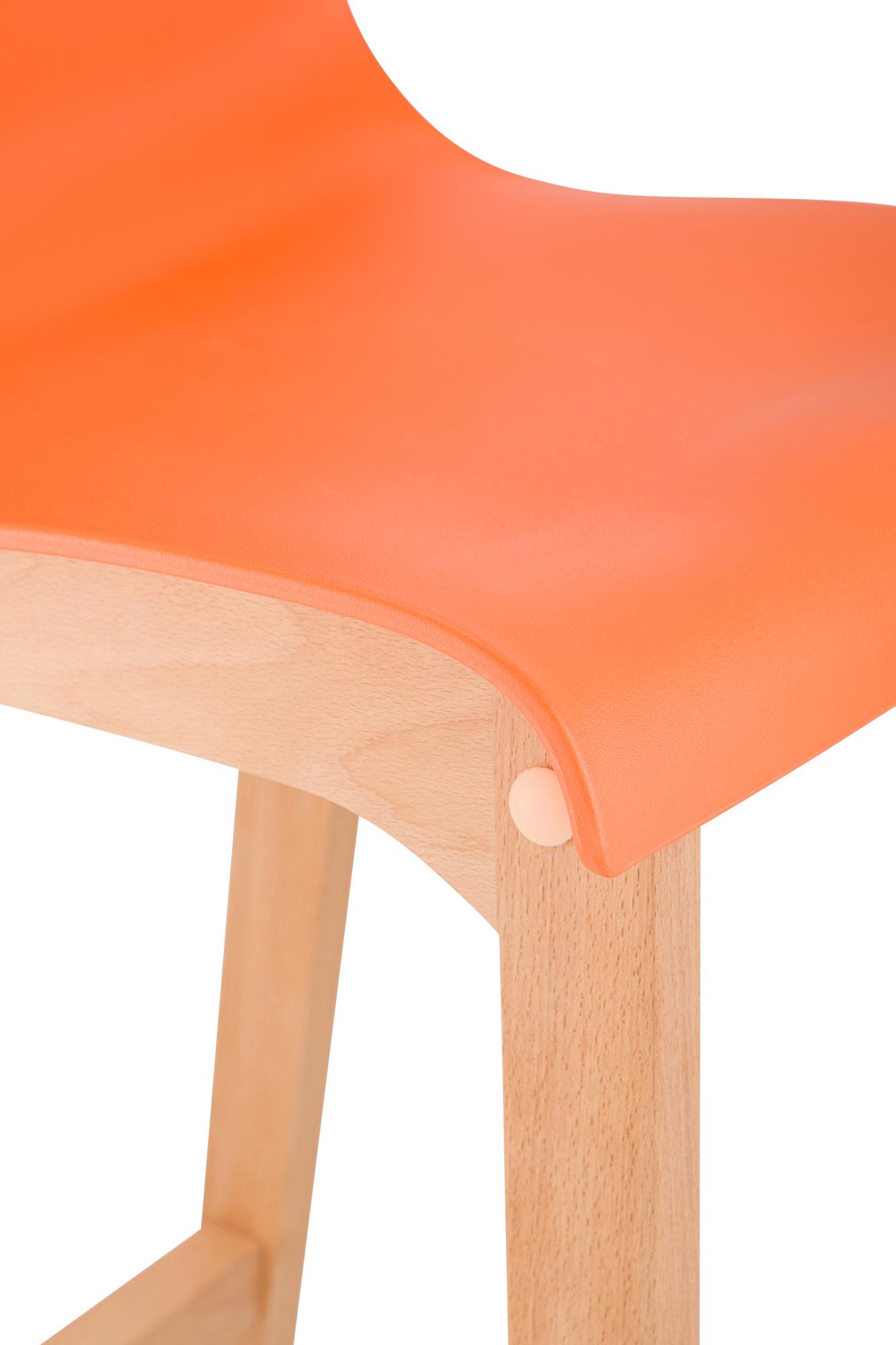 Taburete de bar Hover estructura de plástico base de cuatro patas Natura