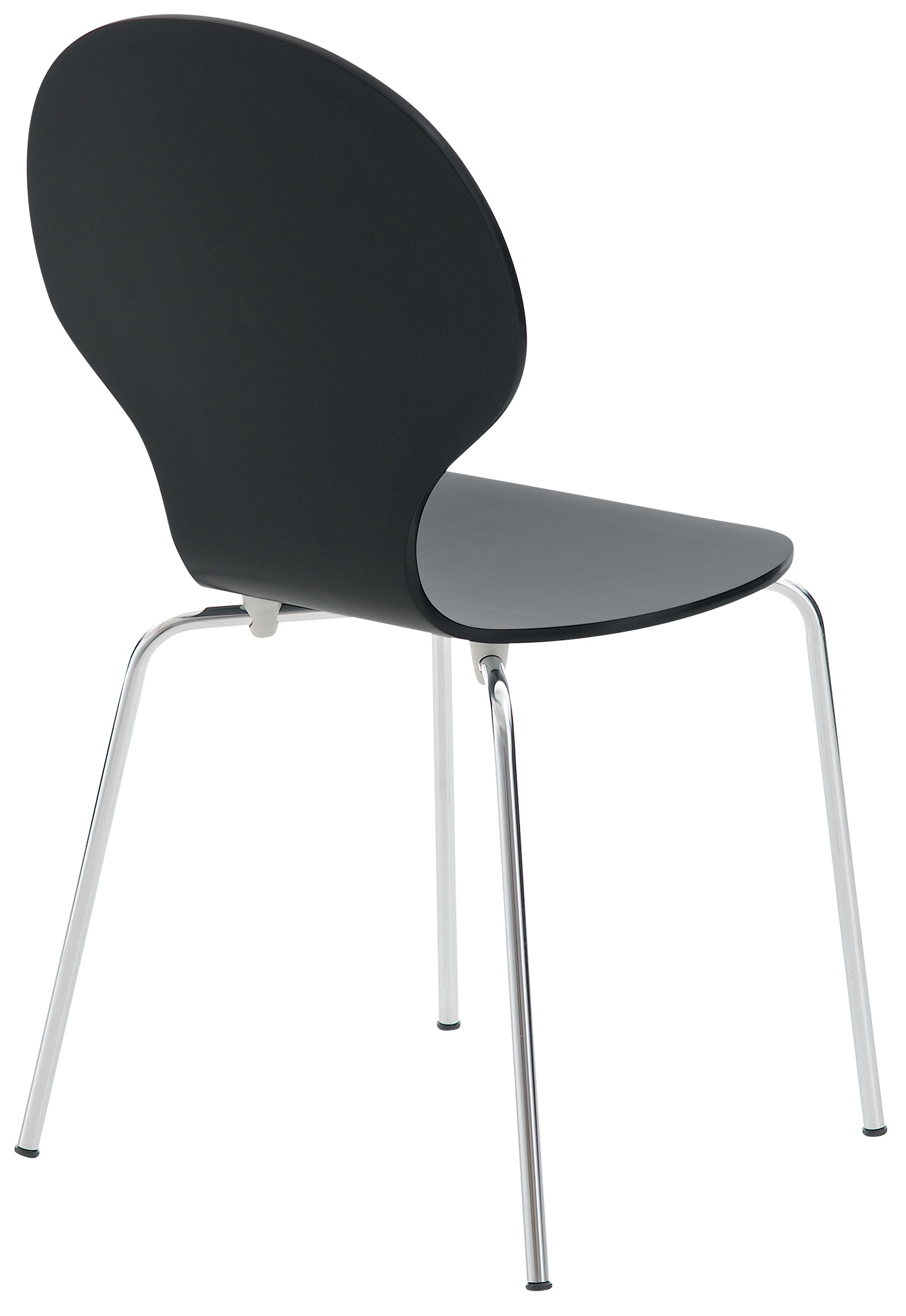 Set De 2 Sillas De Comedor Apilable Diego Negro