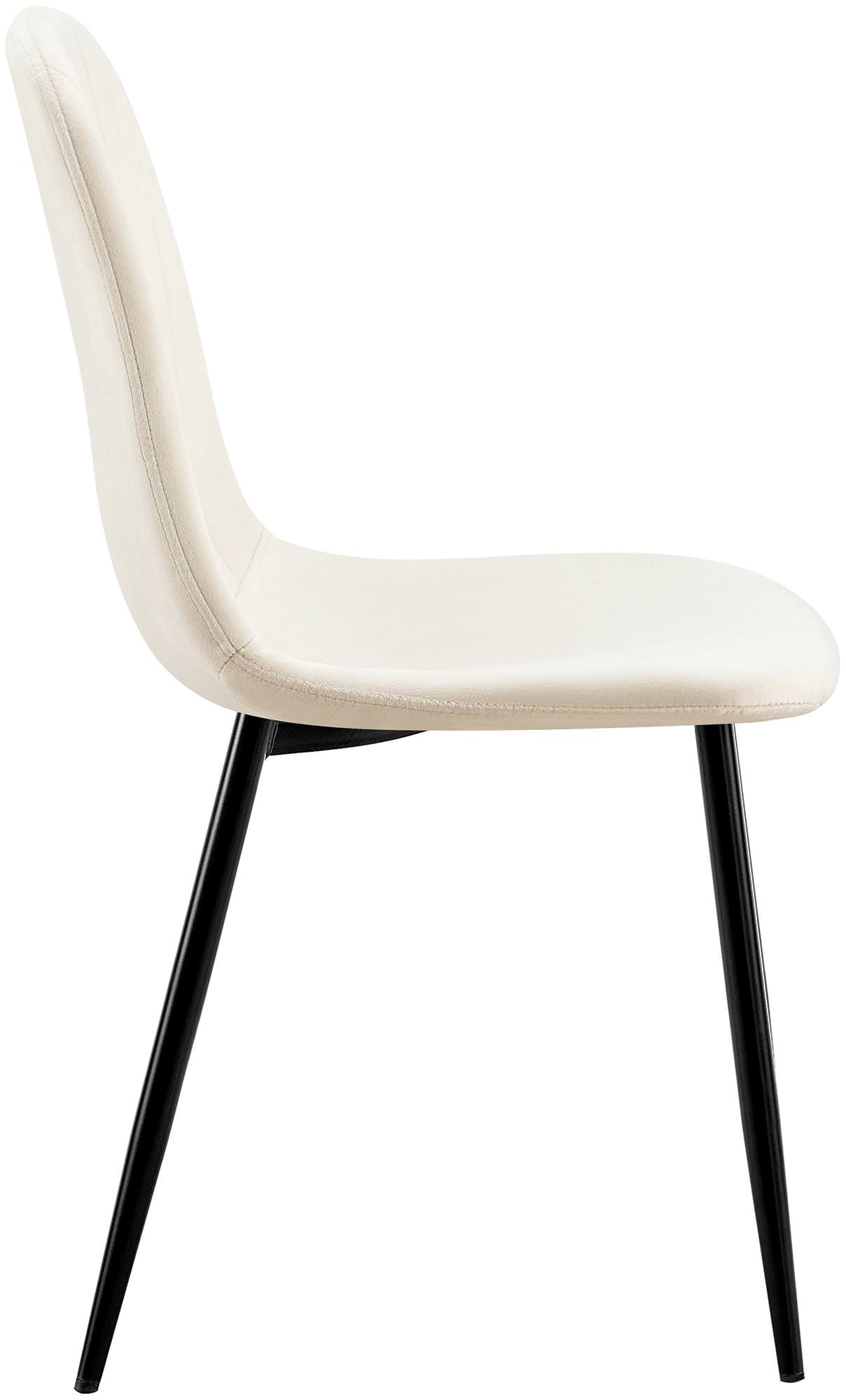 Juego De 4 Sillas de comedor Baxter en terciopelo