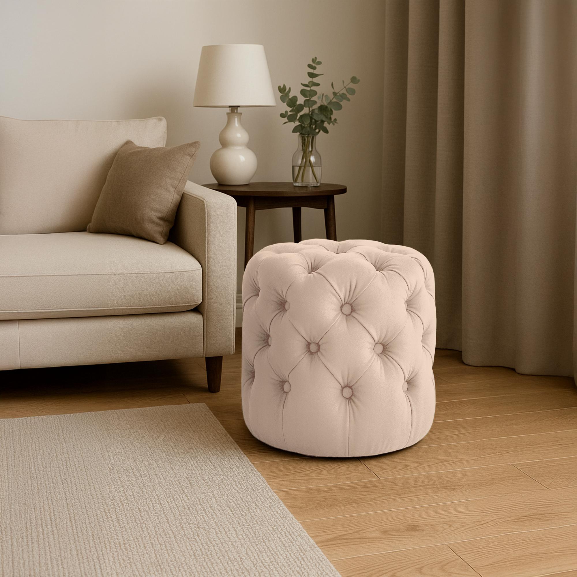 Taburete Reposapies Drancy En Terciopelo