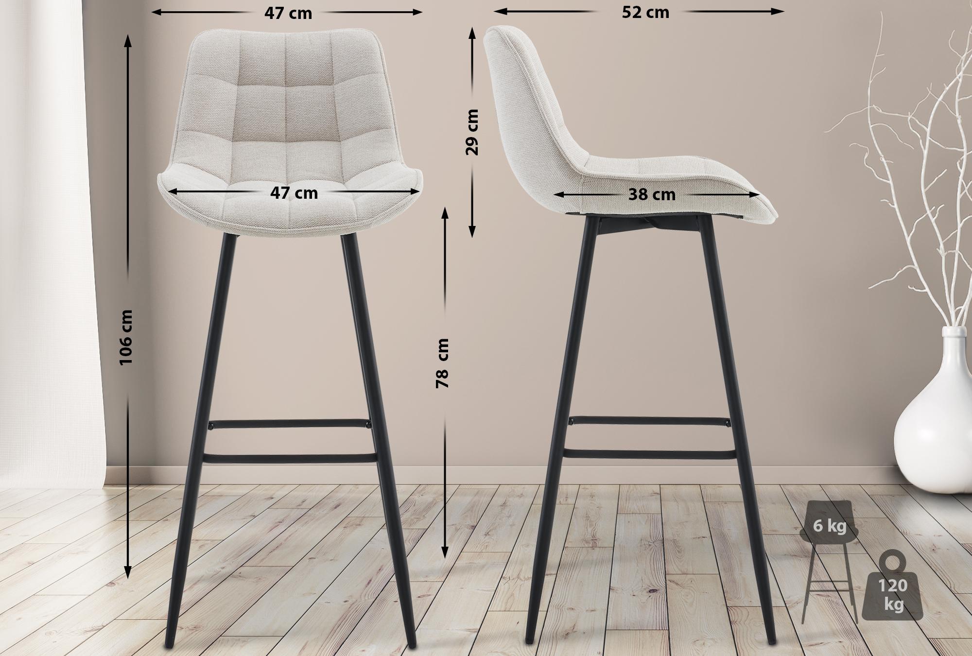 Set de 2 Taburetes de bar Dartford