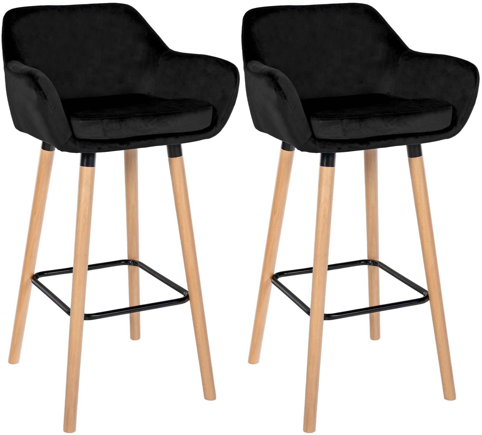 Set de 2 taburetes Grant terciopelo