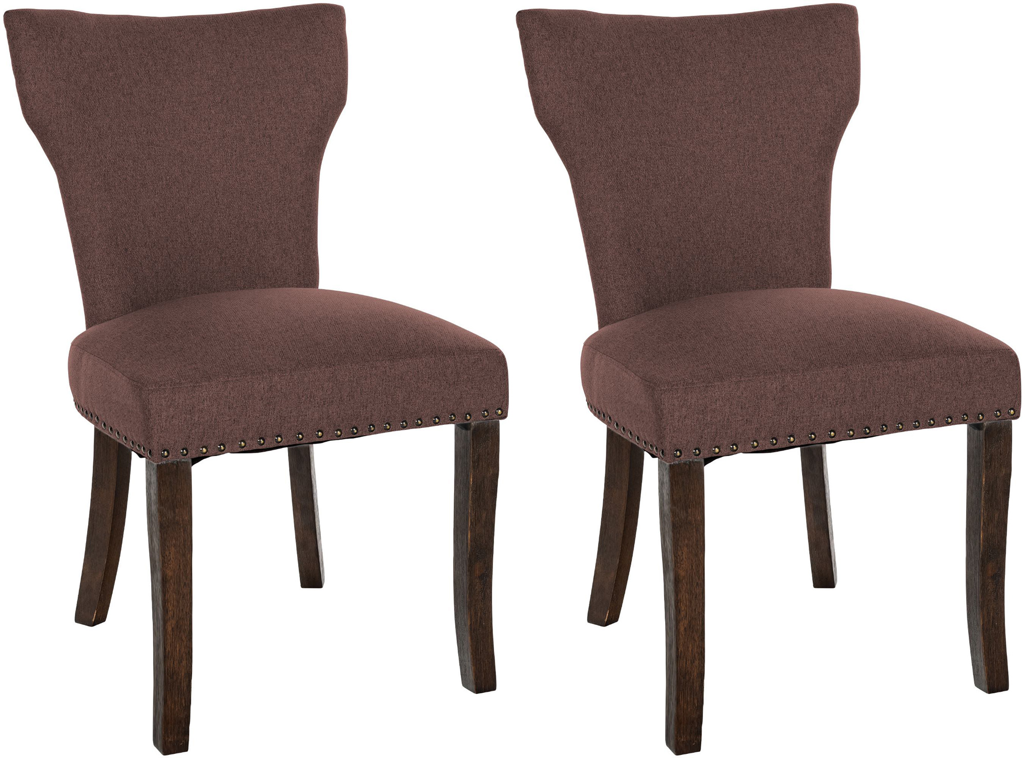 Set de 2 sillas de comedor Zadar en tela