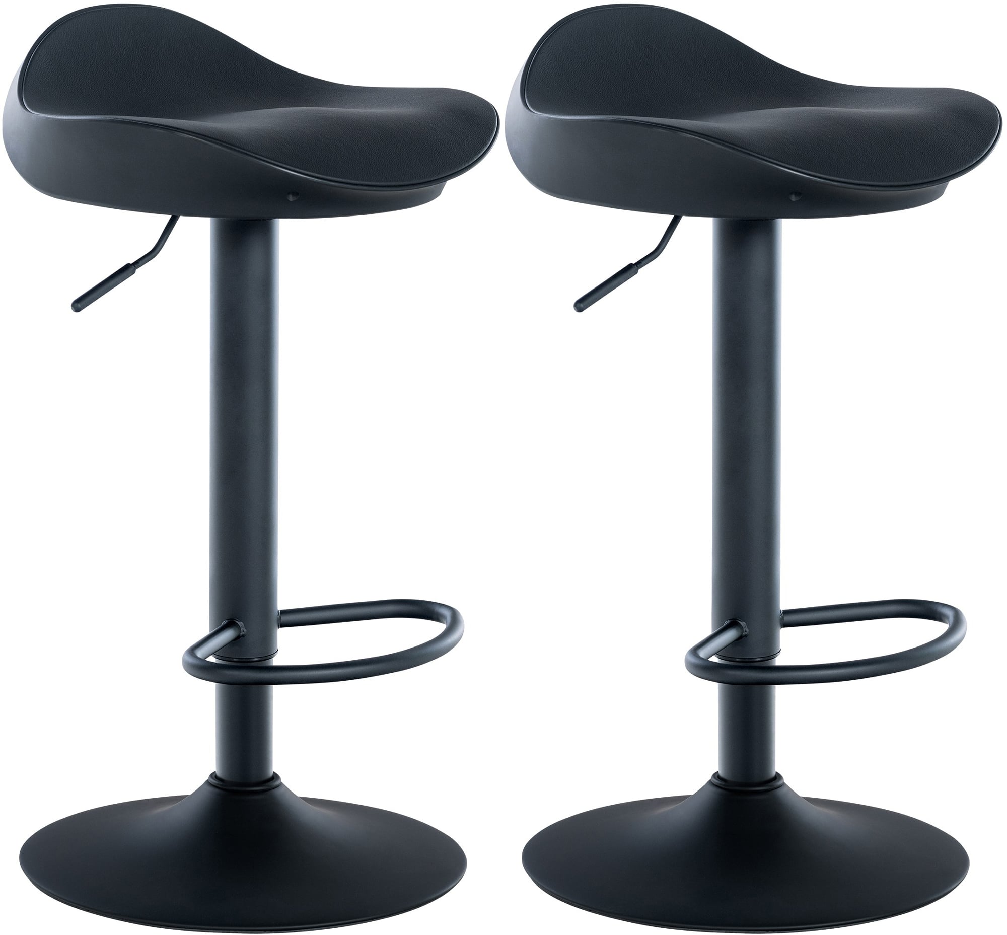 Set de 2 taburetes de bar Alisson en polipiel