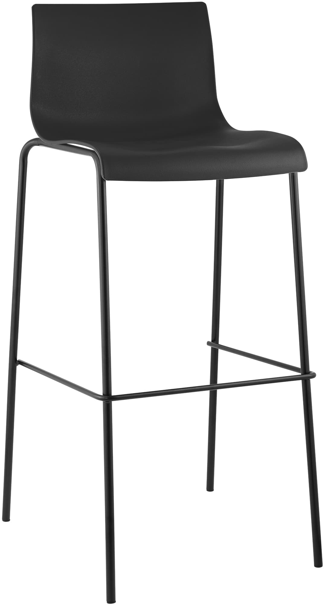 Taburete de Bar Hover de Plástico Base de 4 Patas