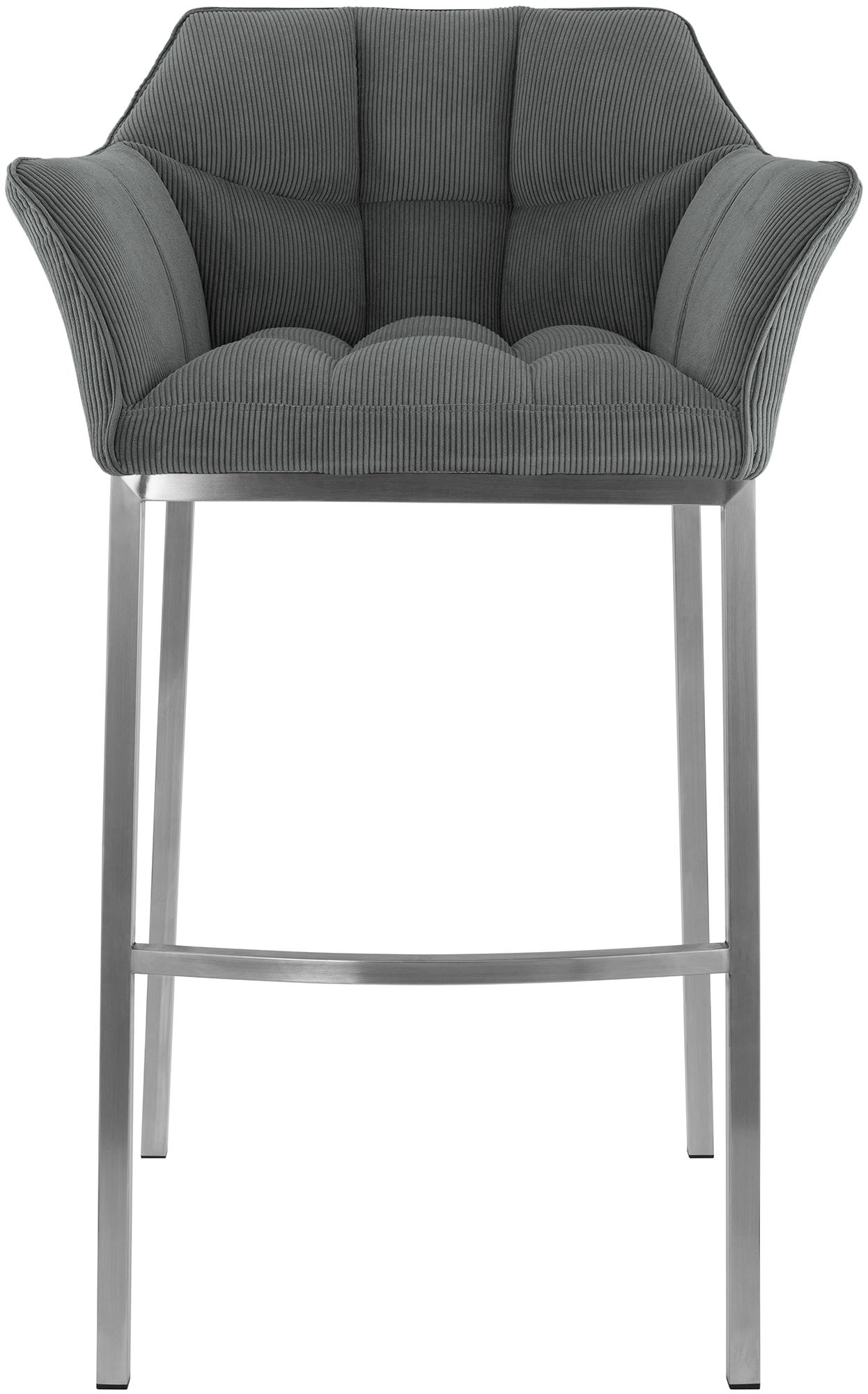 Taburete de bar Damaso Cord con base de cuatro patas