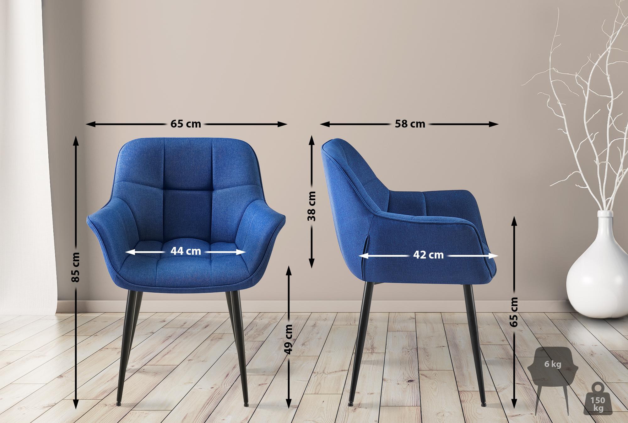 Silla de comedor Roseville en tela o polipiel