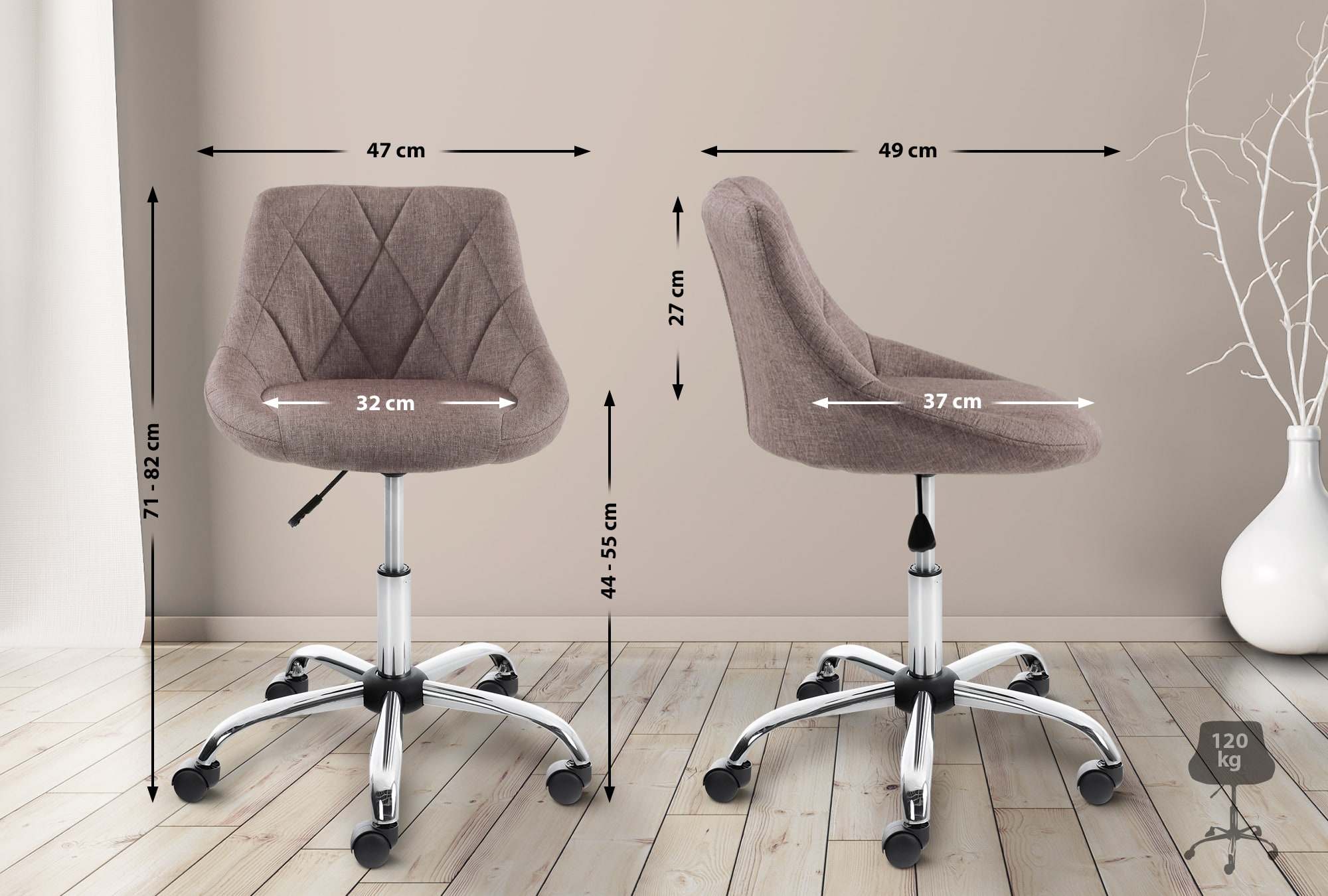 Taburete De Trabajo Lazio Con Ruedas