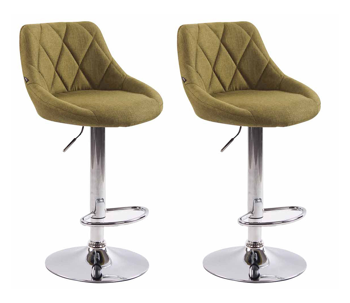 Set De 2 Taburetes Lazio Tapizados En Tela