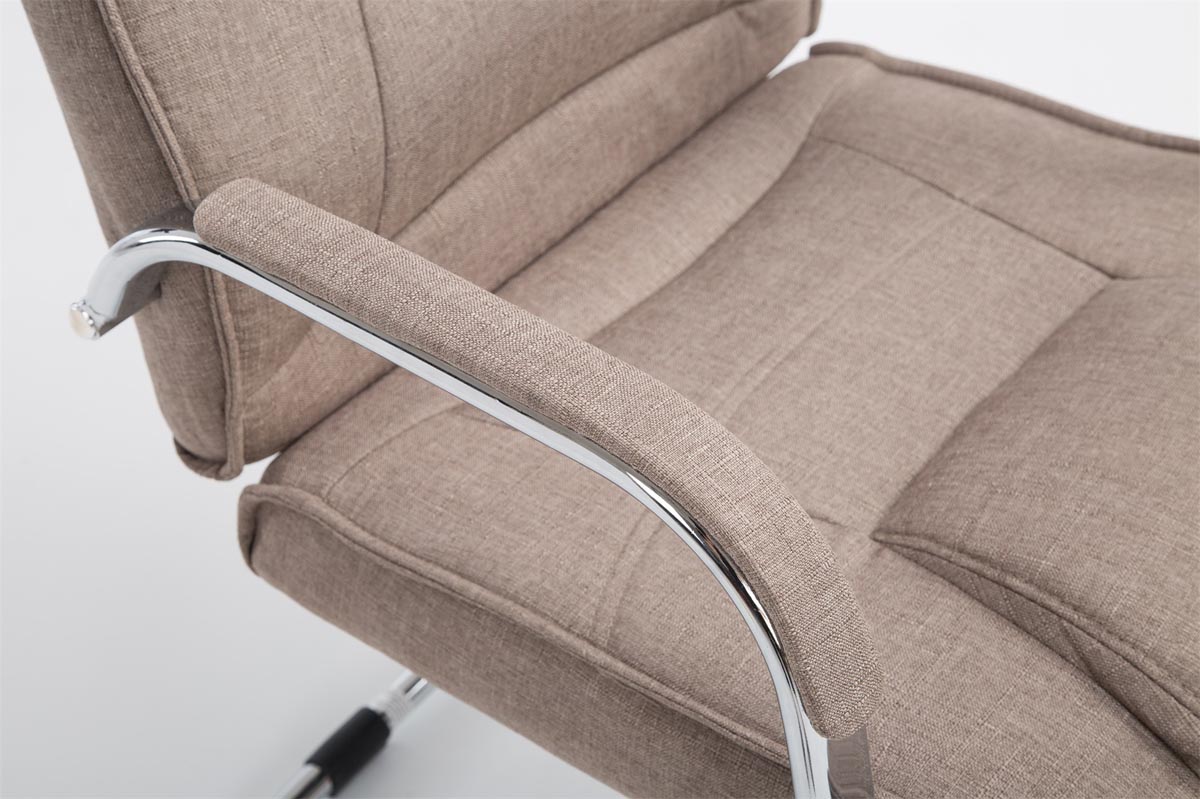 Silla Cantiléver XXL Attila Tapizada en Tela