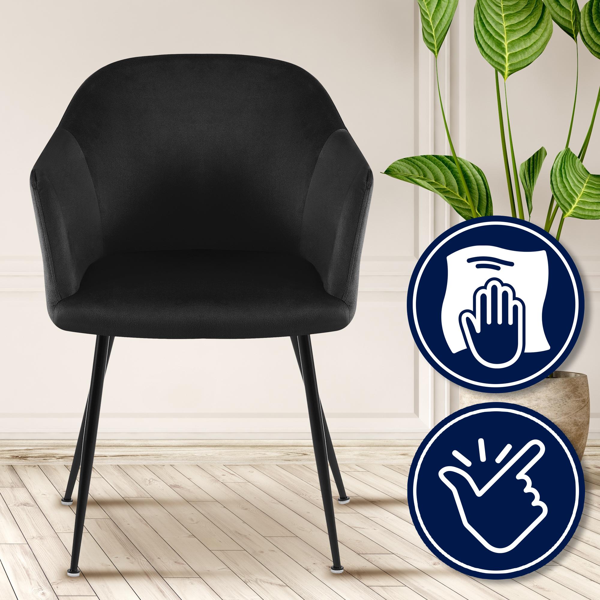 Silla de comedor de terciopelo Jaysie