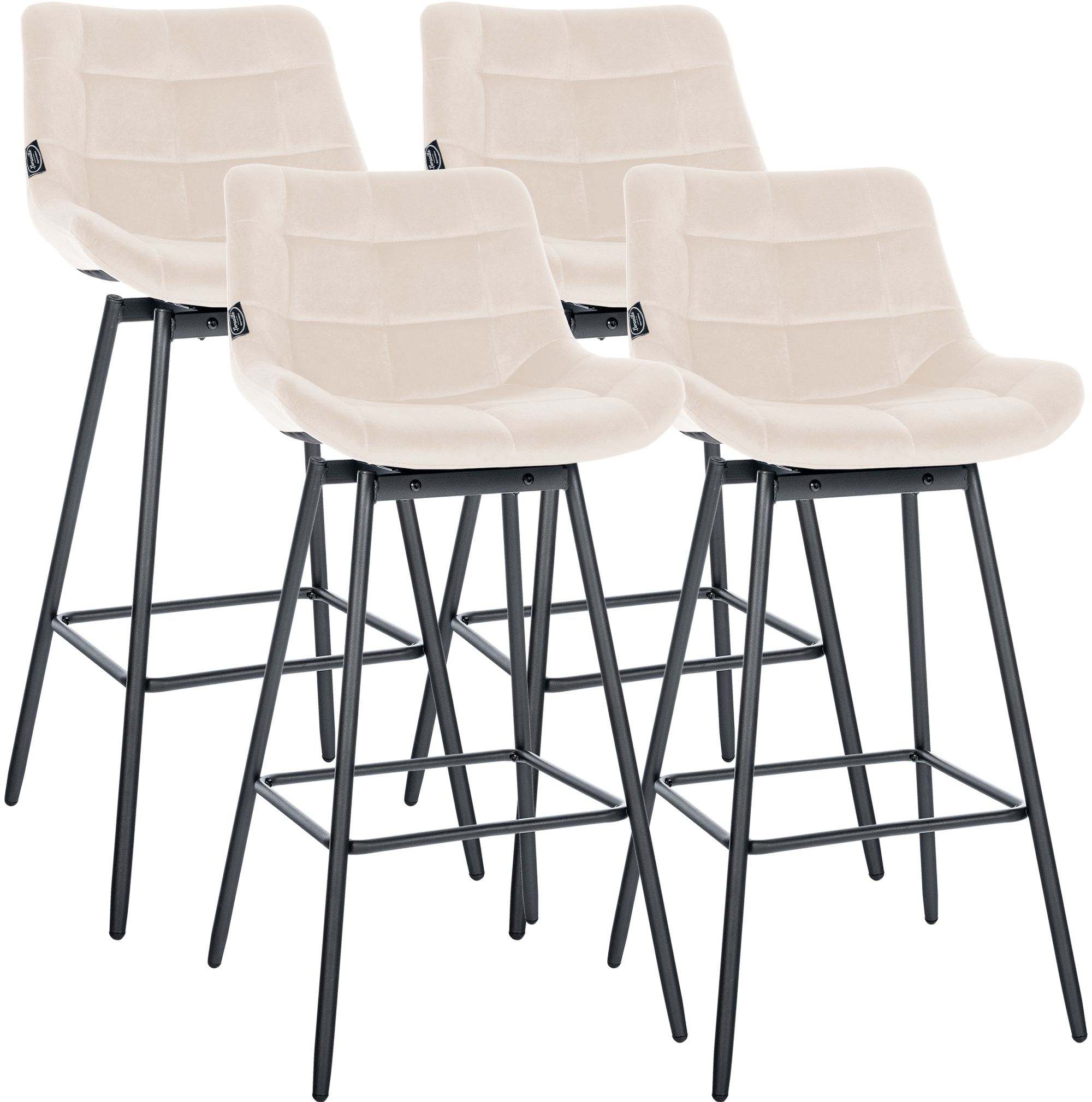 Juego de 4 taburetes de bar Weston giratorios