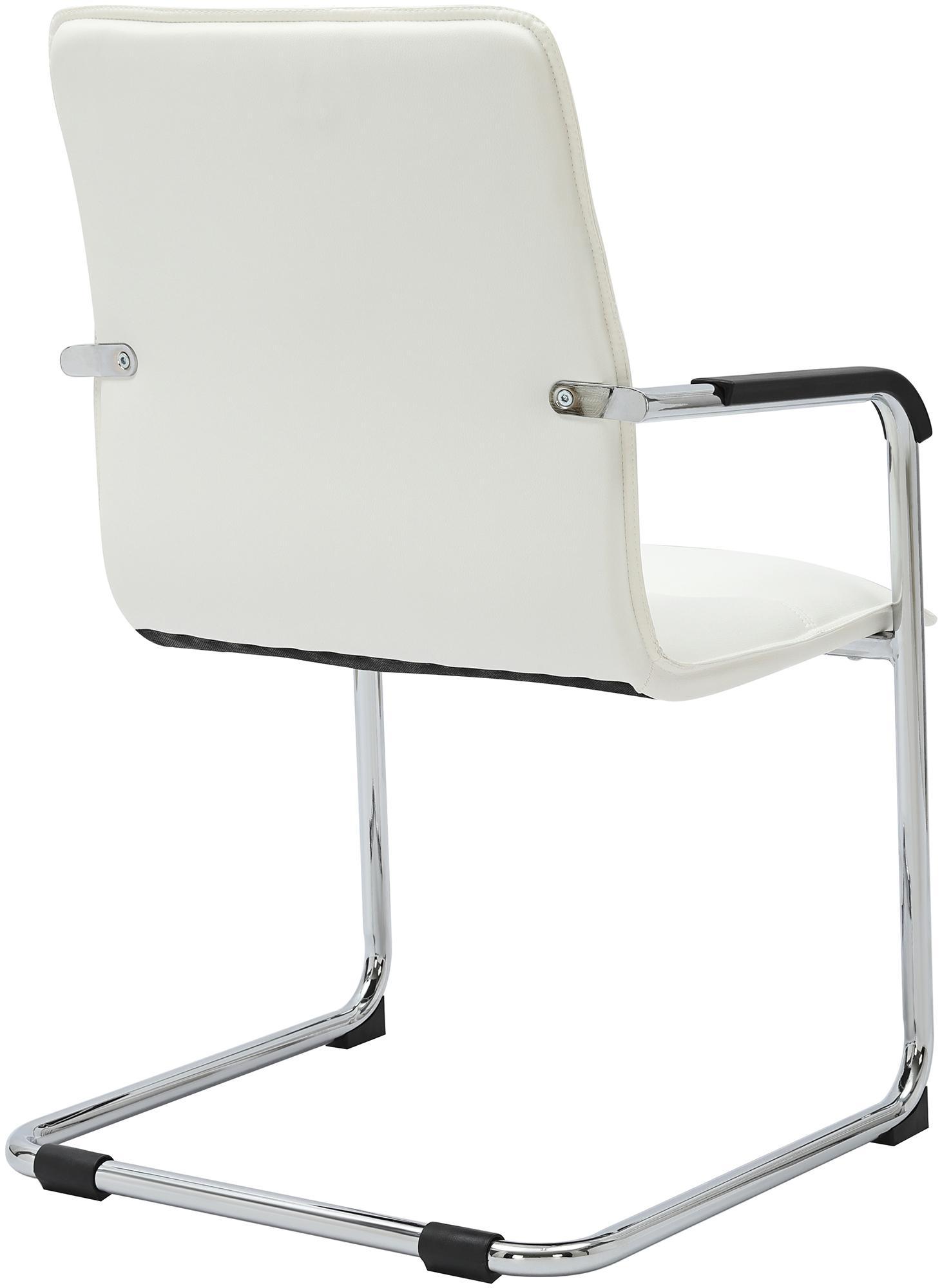 Silla voladiza Seattle de piel sintetica