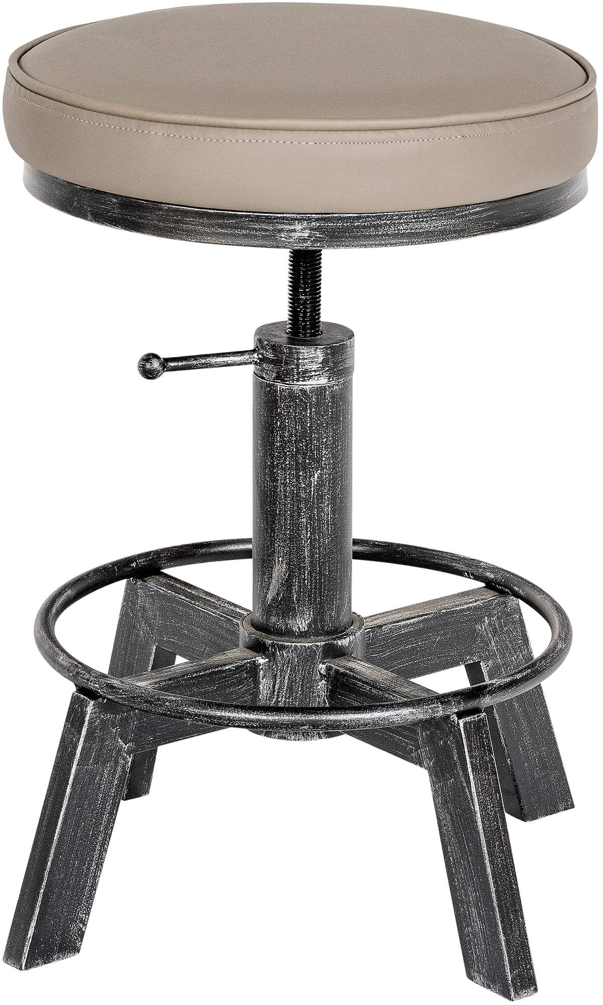 Set de 2 taburetes Destin industriales en polipiel
