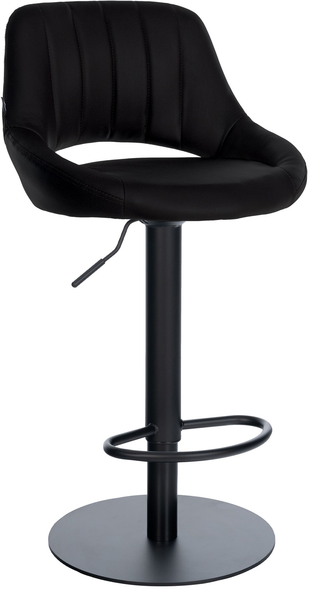 Taburete de bar Milet negro con base extra pesada