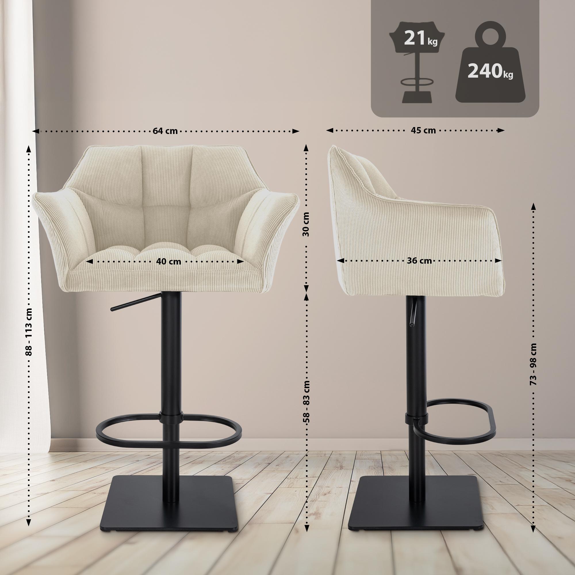 Taburete de bar Damaso Cord