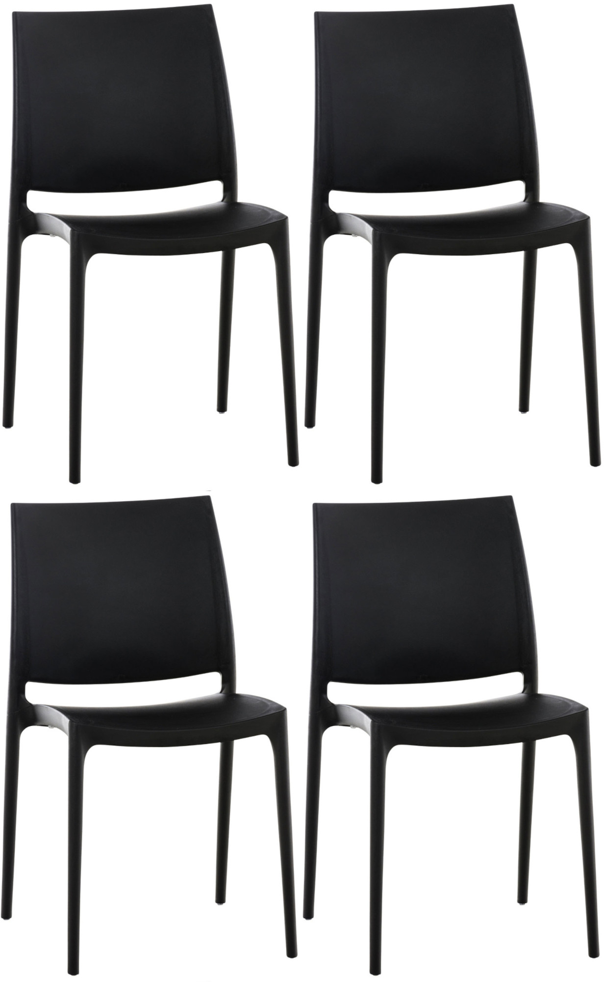 Set de 4 sillas apilables Maya