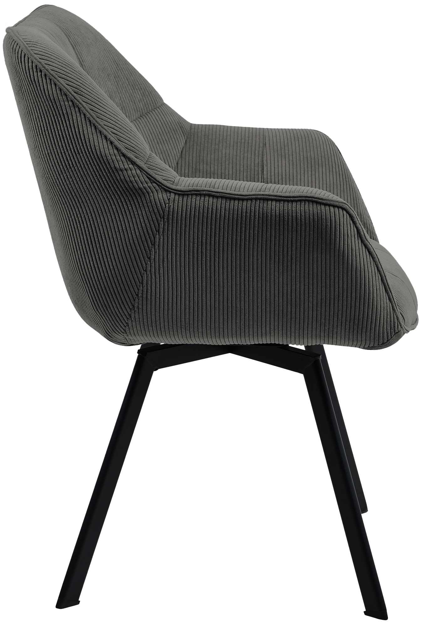 Silla de comedor Jordi con tapizado de pana