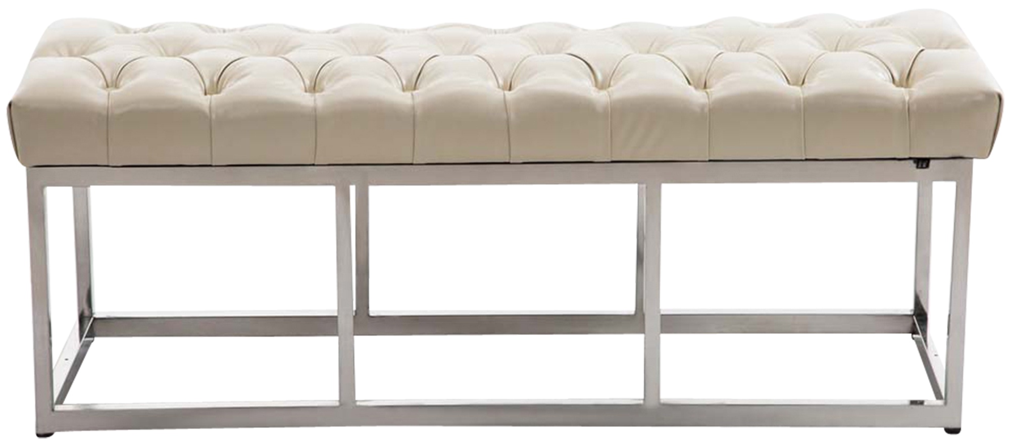 Taburete Pie de Cama Amun Con Base en Acero Inox.