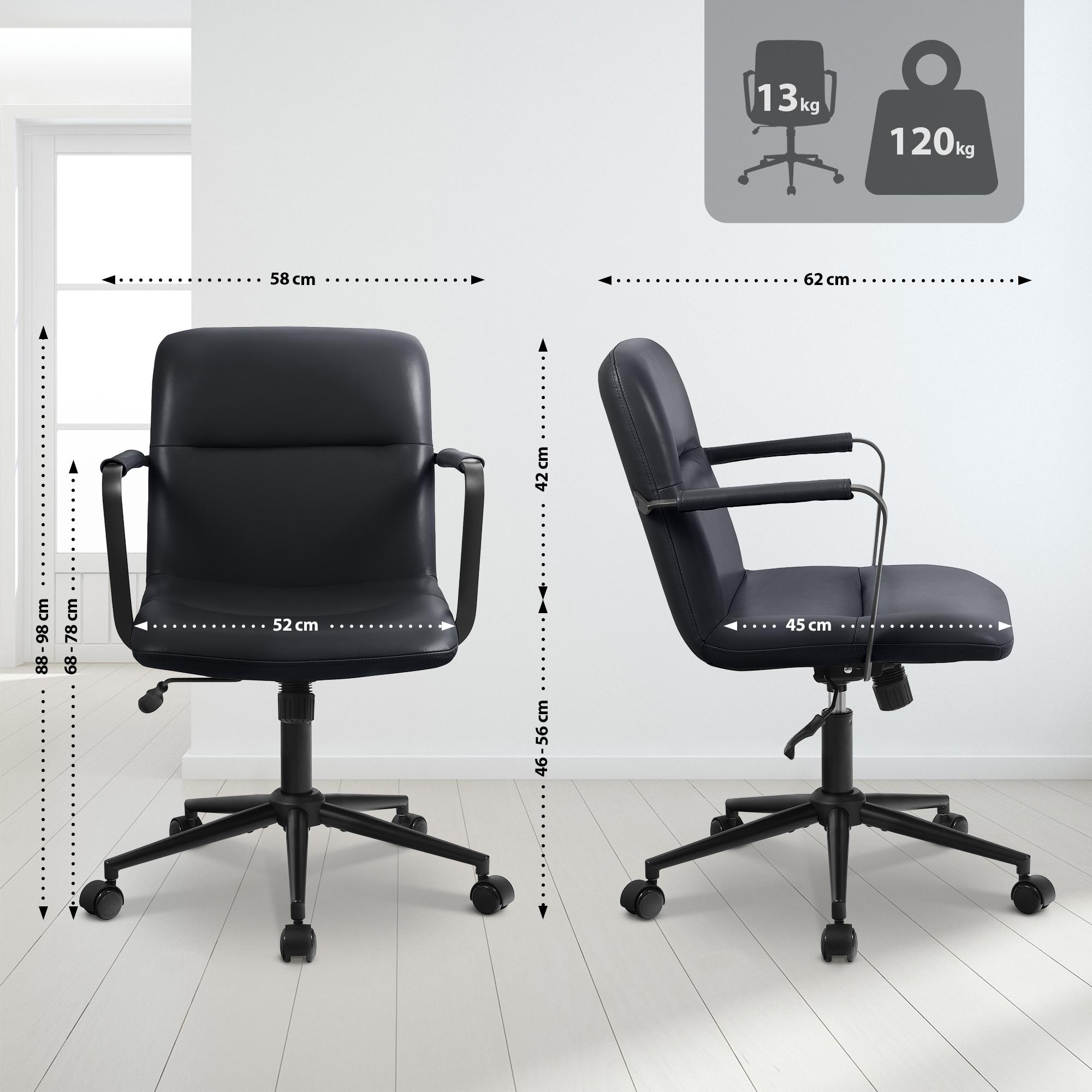 Silla de Oficina Hilda Cuero Auténtico