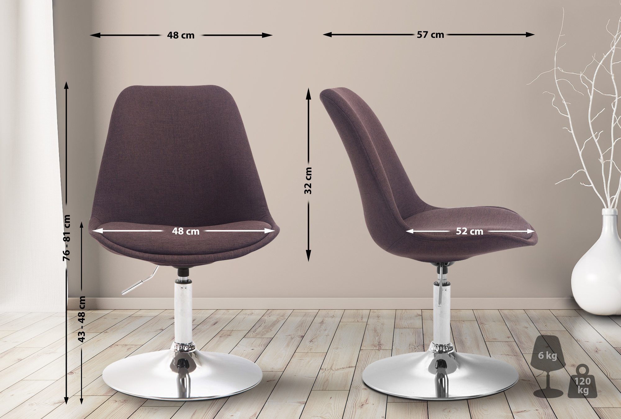 Silla De Comedor Maverick En Tela