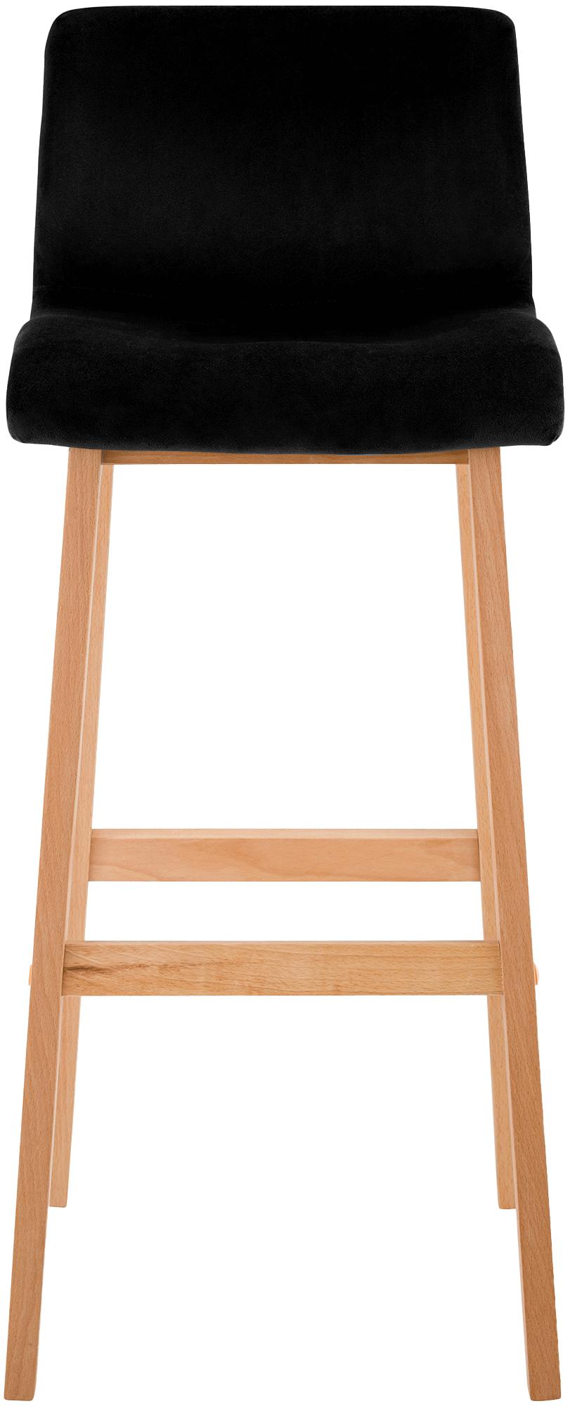 Taburete de bar Hover terciopelo estructura de cuatro patas Natura