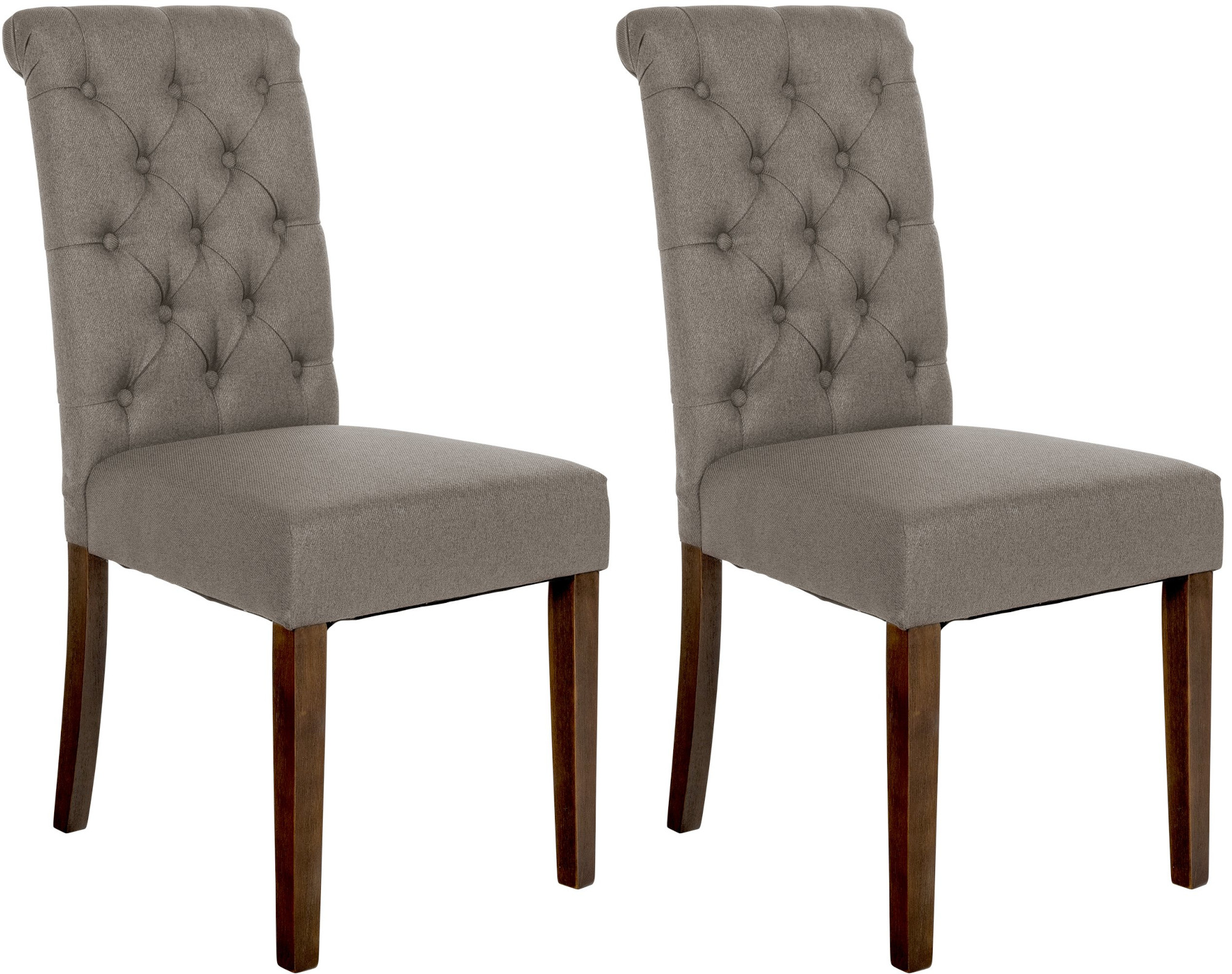 Set de 2 sillas de comedor Lisburn en tela o terciopelo