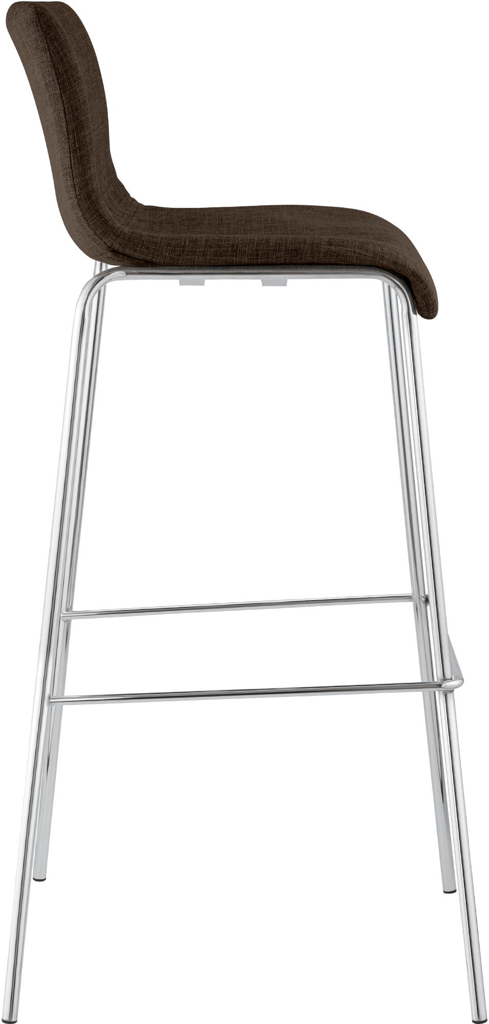 Juego de 2 taburetes de bar Hover, tela, base de cuatro patas