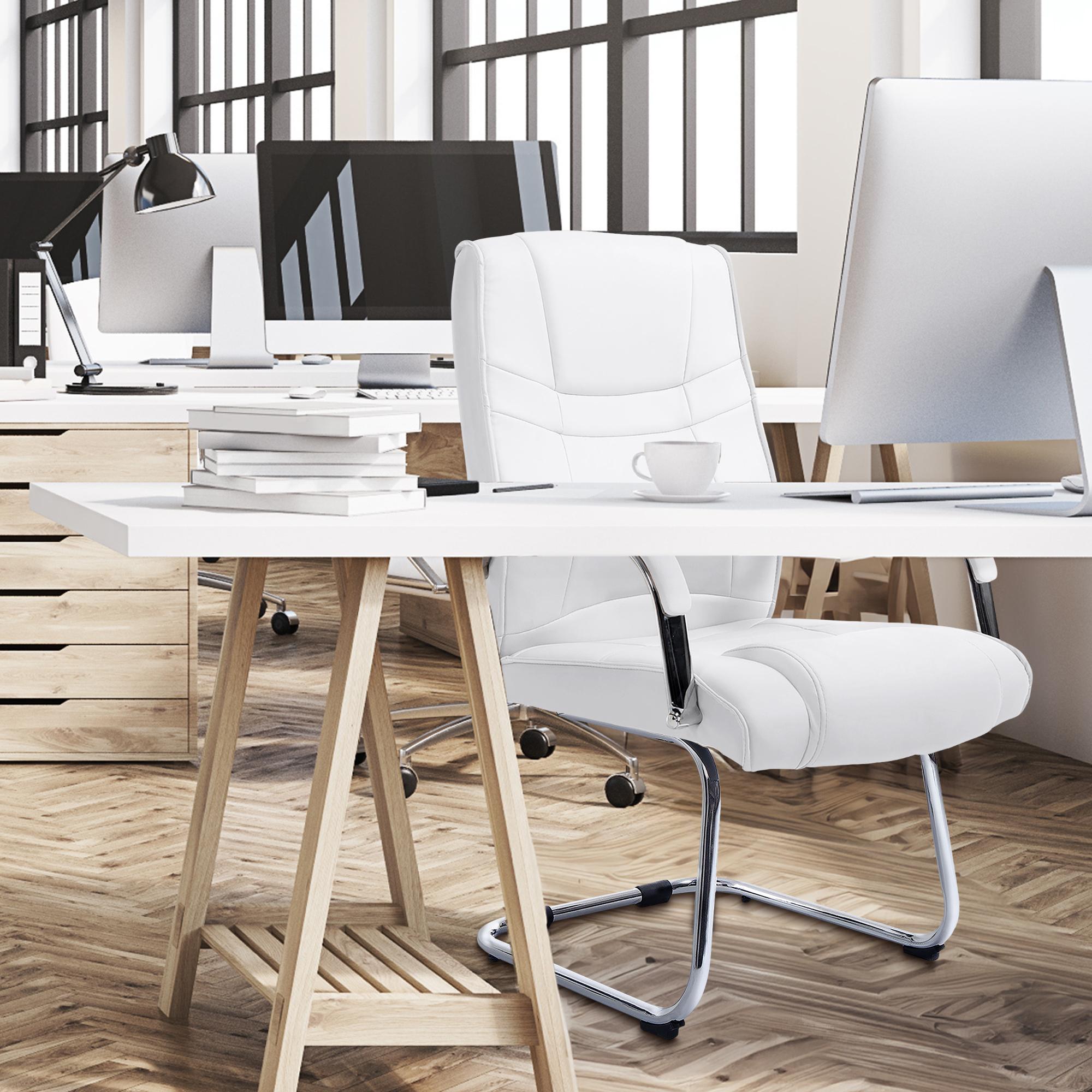 Set de 2 sillas cantilever XXL Attila en polipiel