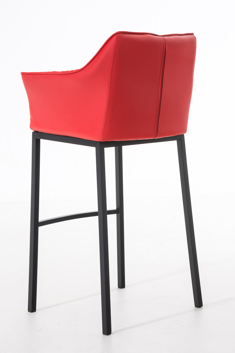 Taburete de bar Damaso cuero sintético con base de cuatro patas