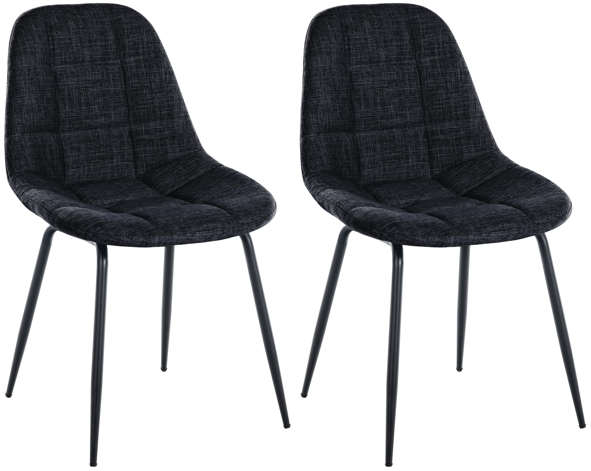 Set de 2 Sillas de comedor Tom en tela o polipiel