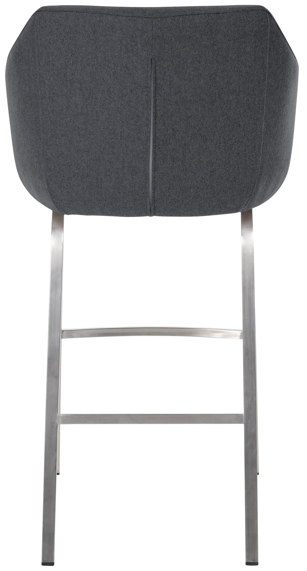 Taburete de bar Monea en fieltro & base de 4 patas