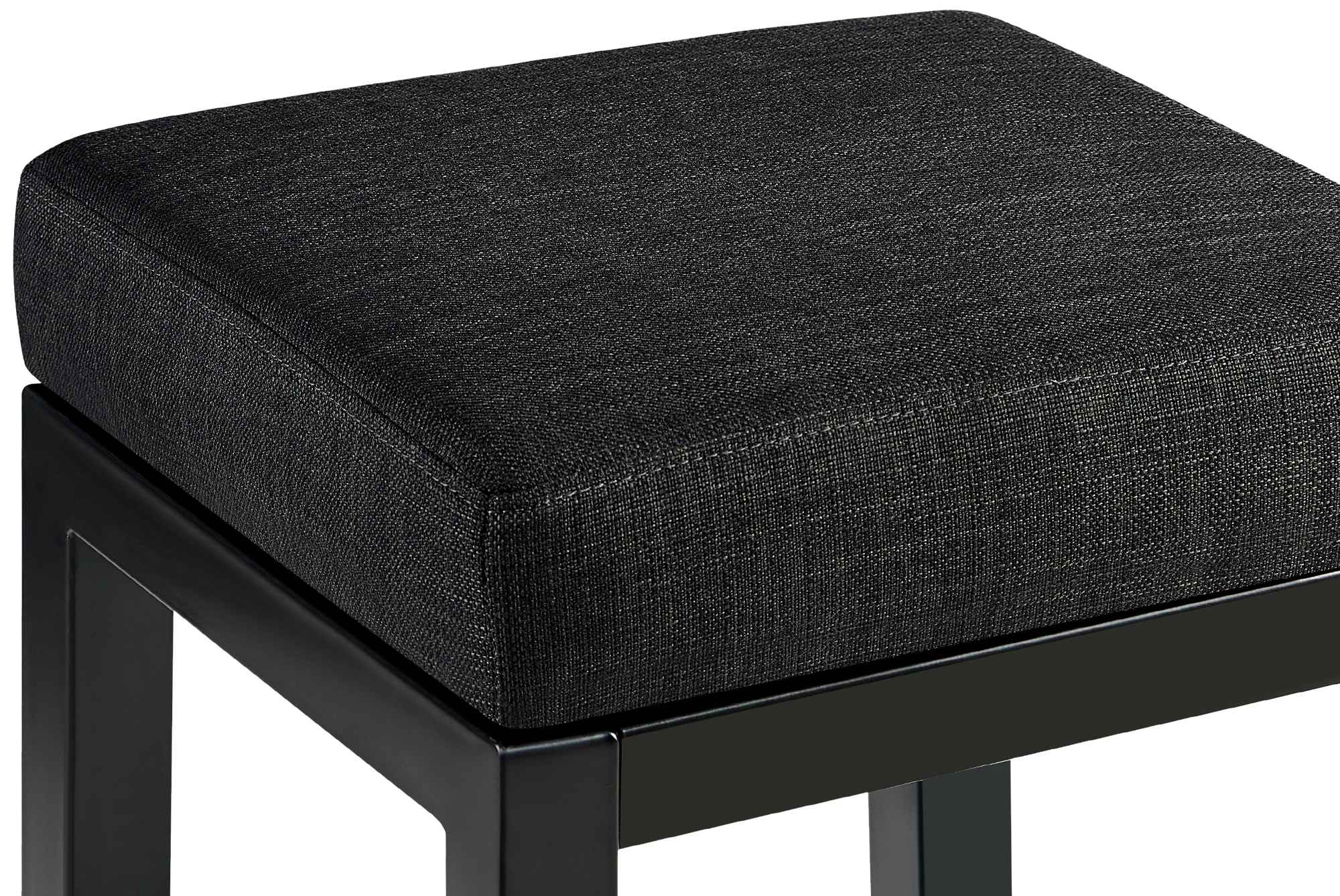 Taburete de bar Taylor Funda de tela Altura del asiento 78 cm Estructura de metal negro