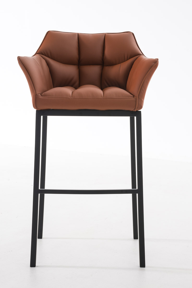 Taburete de bar Damaso cuero sintético con base de cuatro patas
