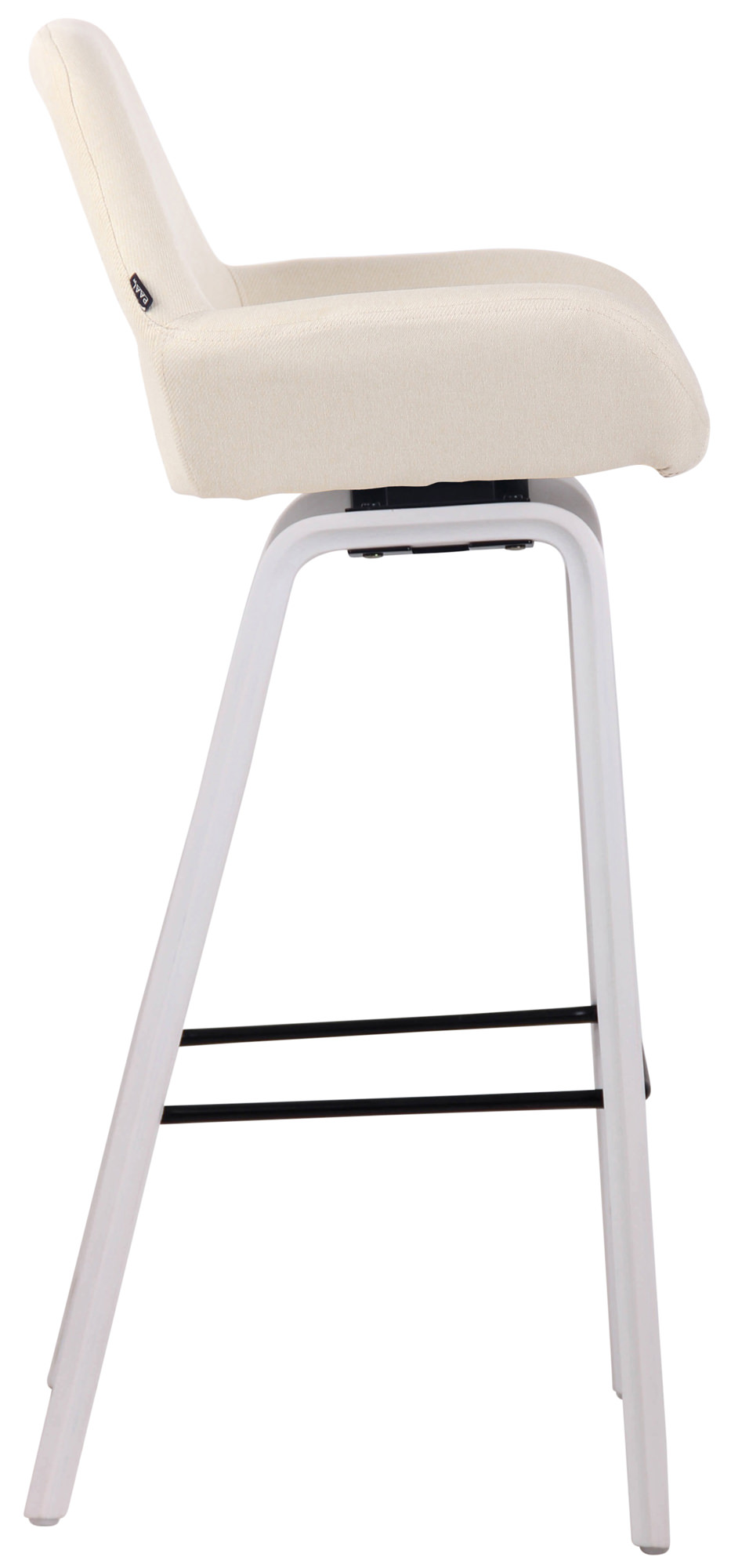 Taburete de bar Newnan de 4 patas con estructura de tela