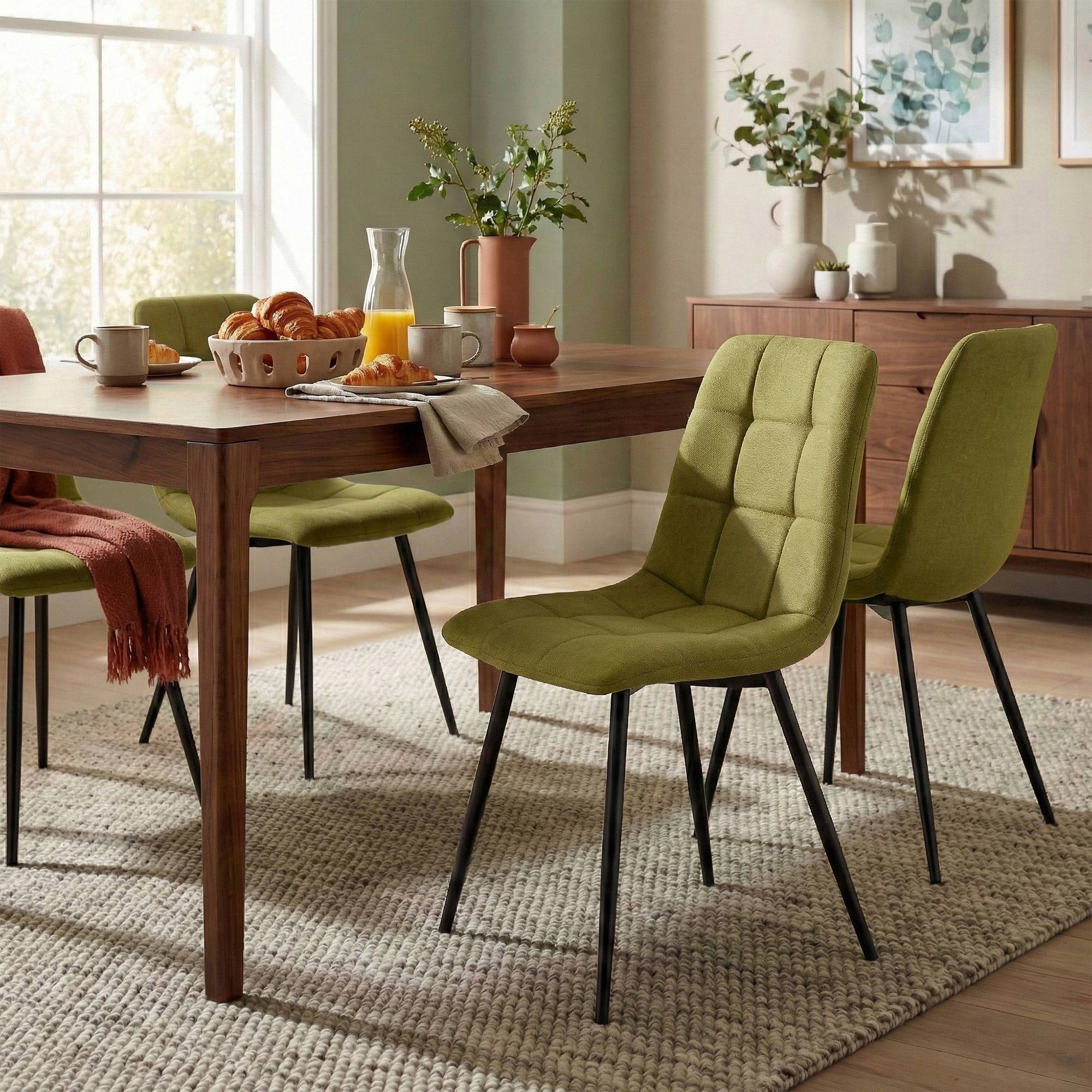 Silla de comedor Antibes de tela