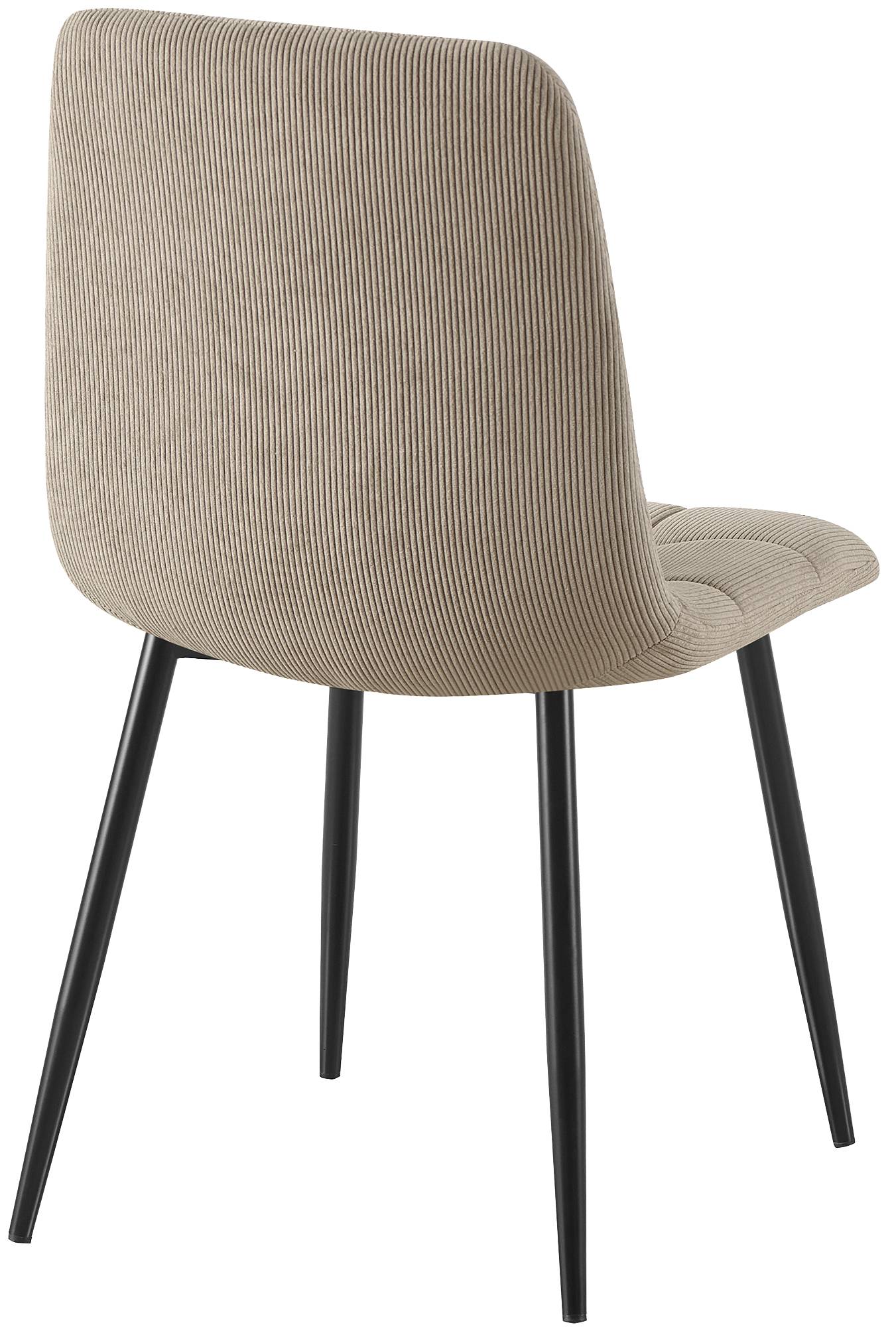 Set de 2 sillas de comedor Antibes de pana