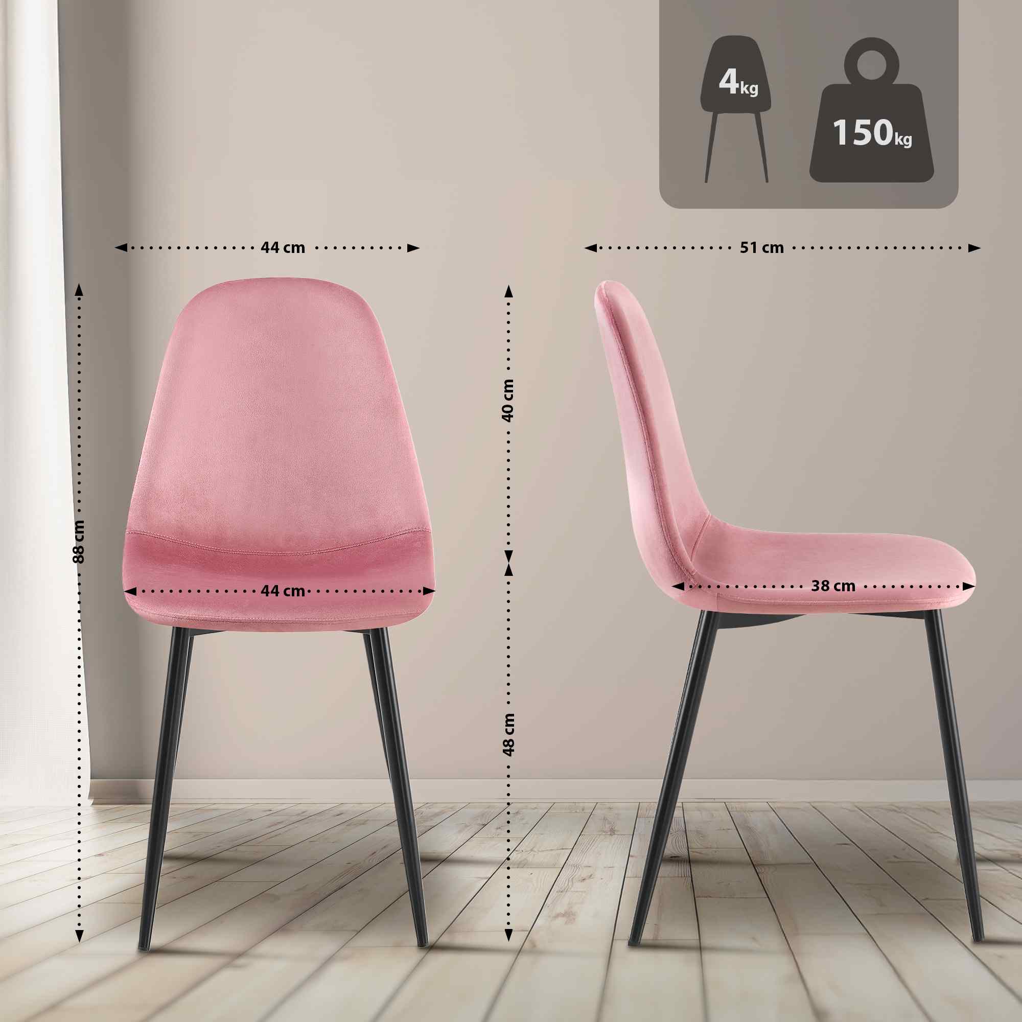 Conjunto de 4 sillas de comedor Napier