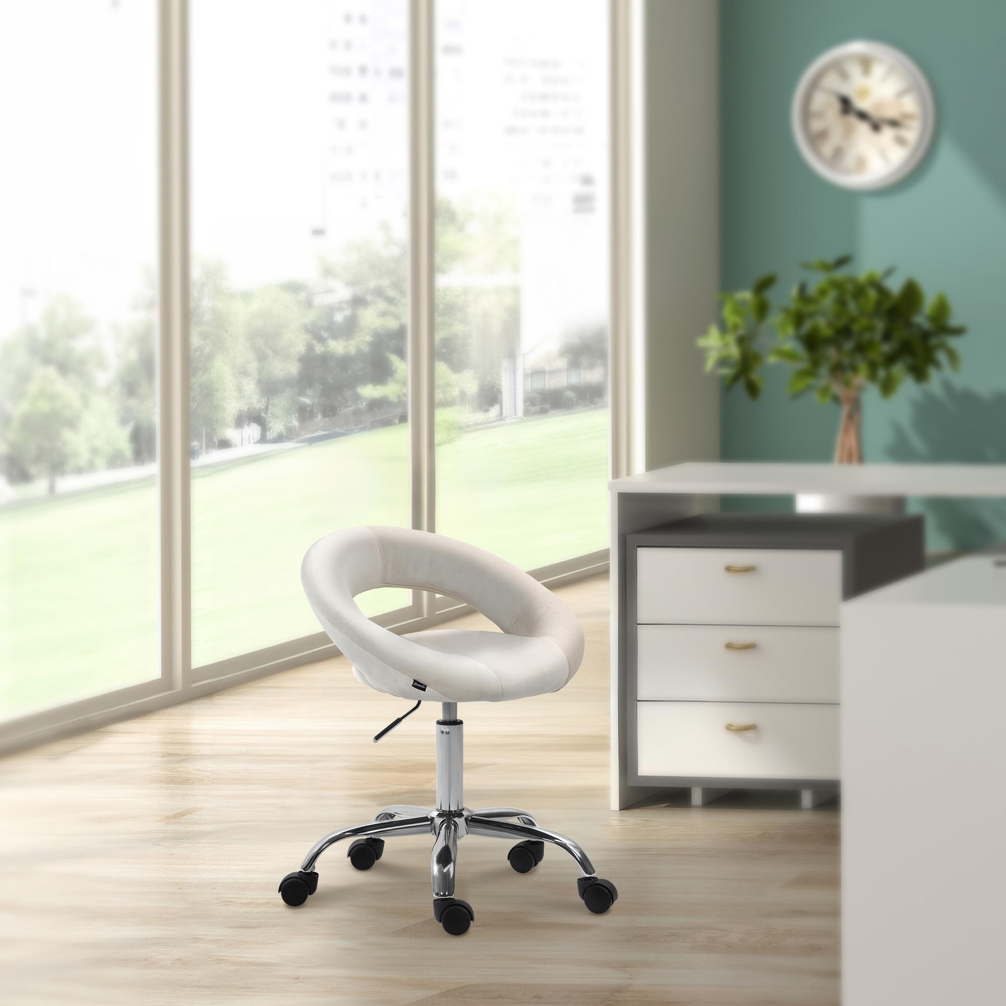 Taburete de trabajo de terciopelo Olinda