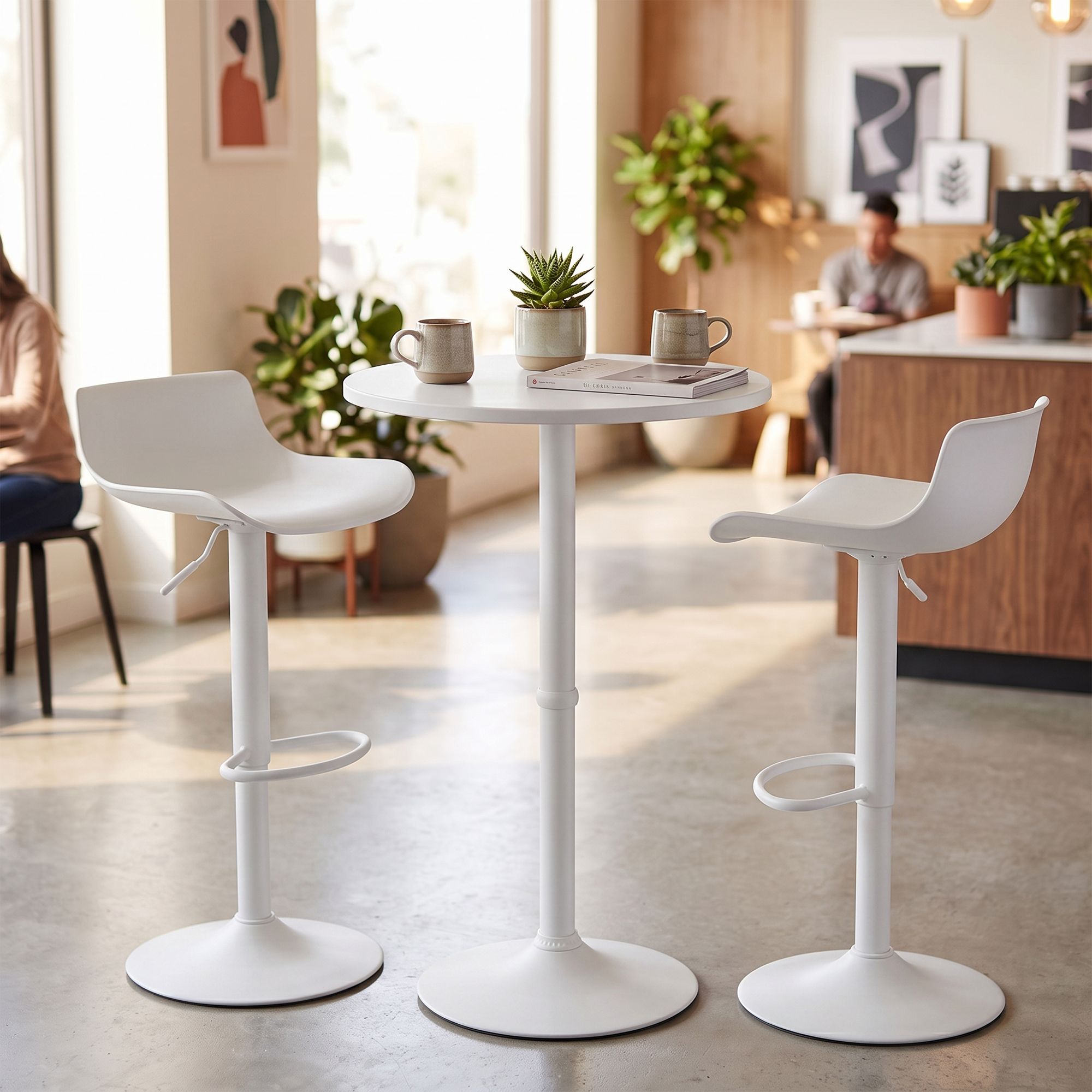 Conjunto de mesa alta de bar Fernie con dos taburetes