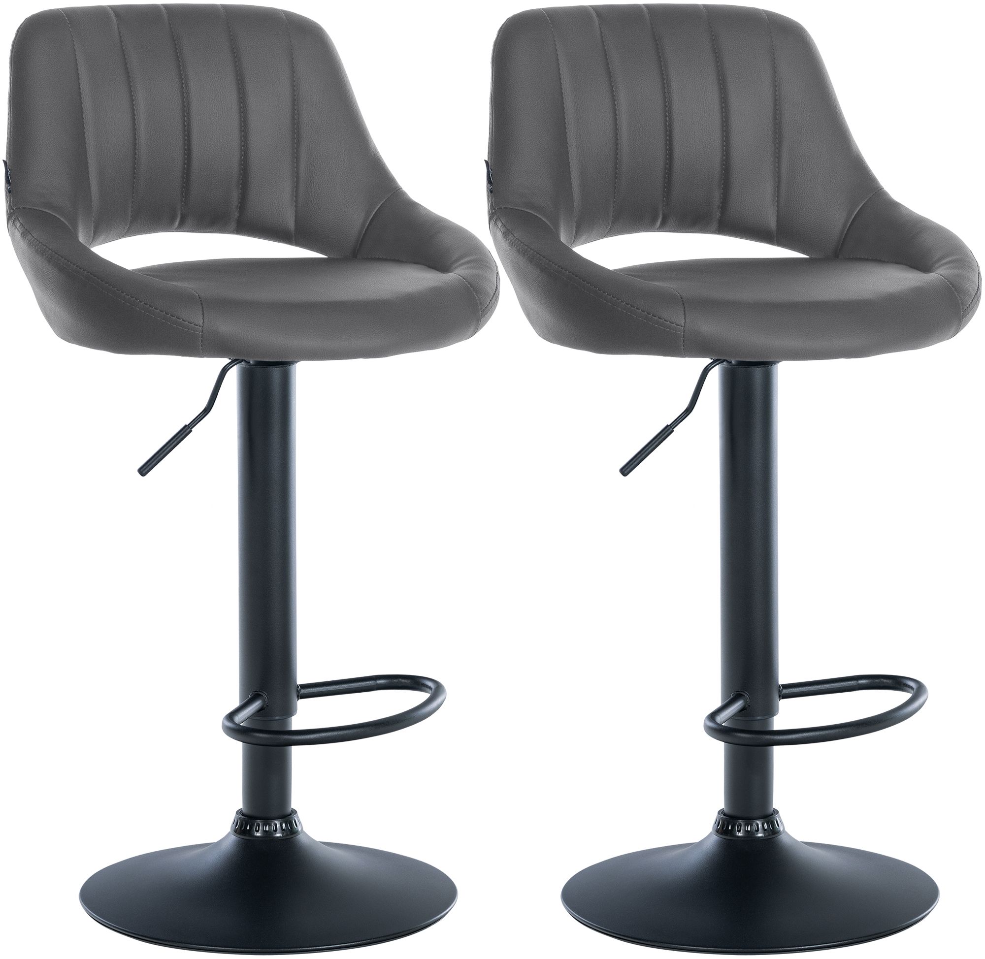Juego de 2 taburetes de bar Milet de piel sintetica