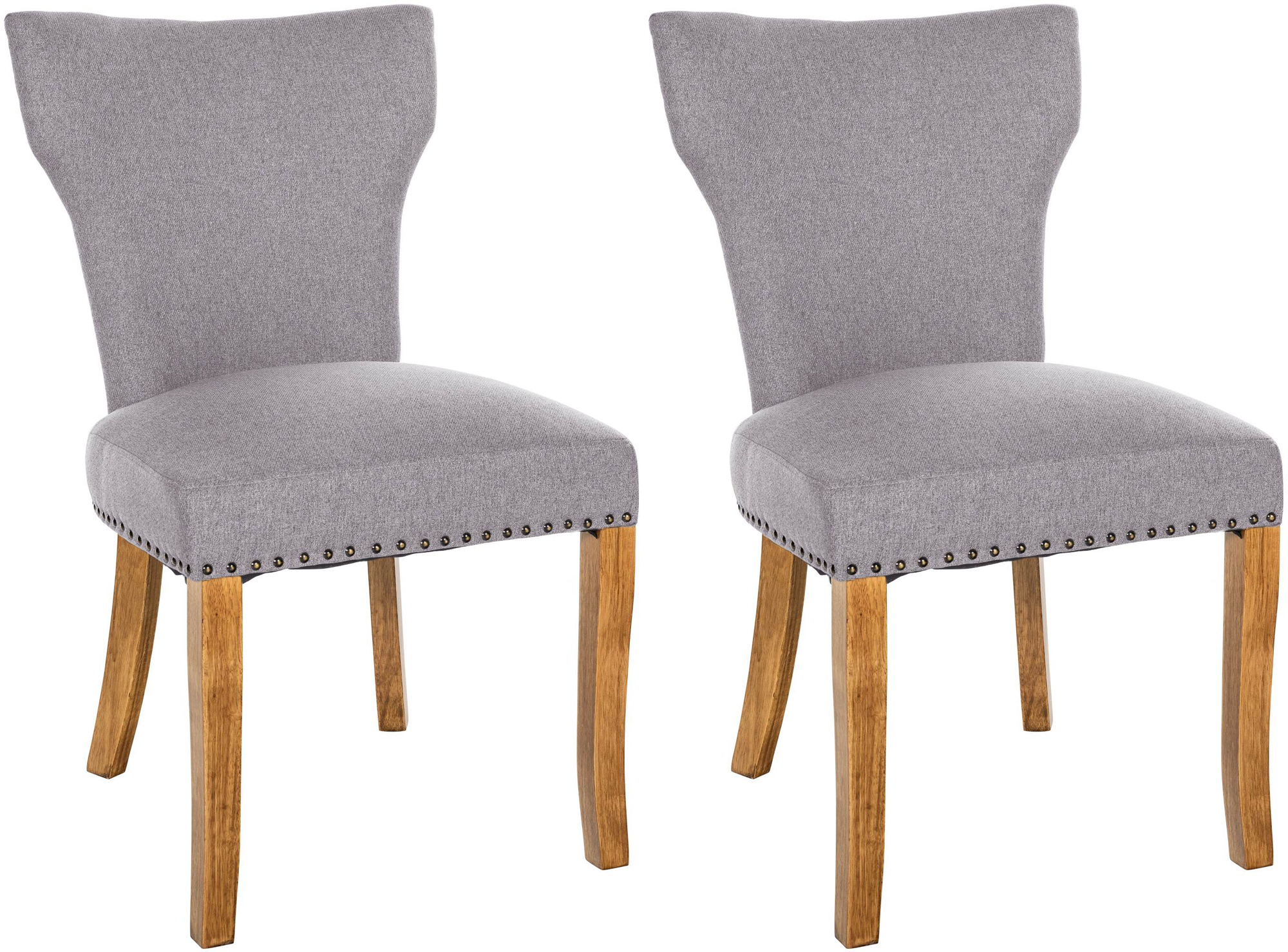 Set de 2 sillas de comedor Zadar en tela