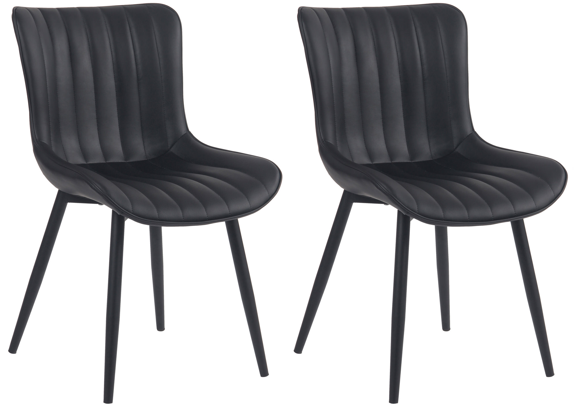 Set De 2 Sillas de comedor Largo en terciopelo o polipiel