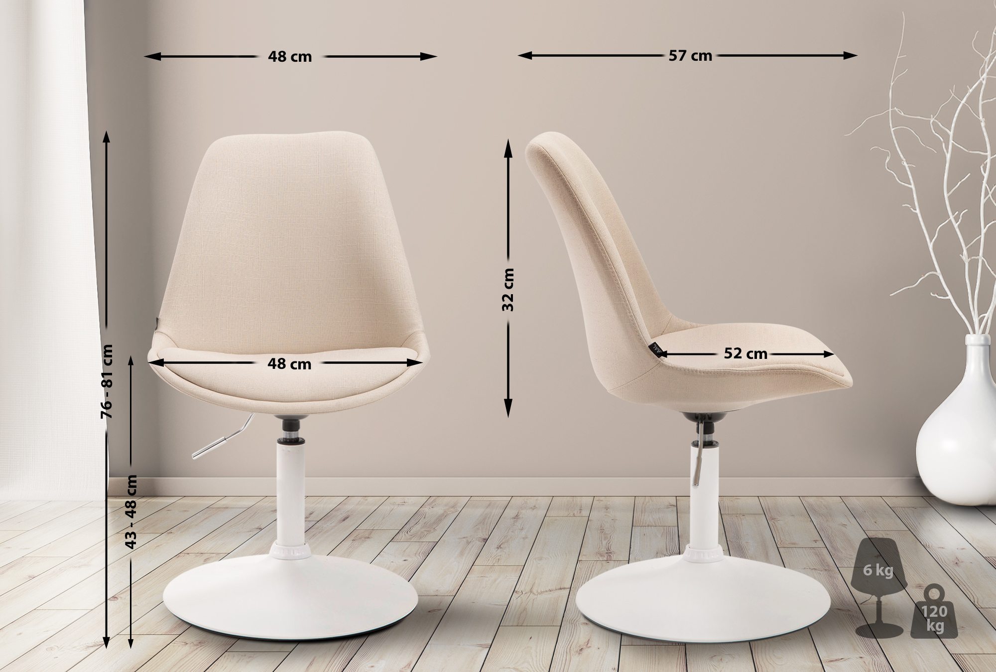 Silla De Comedor Maverick En Tela